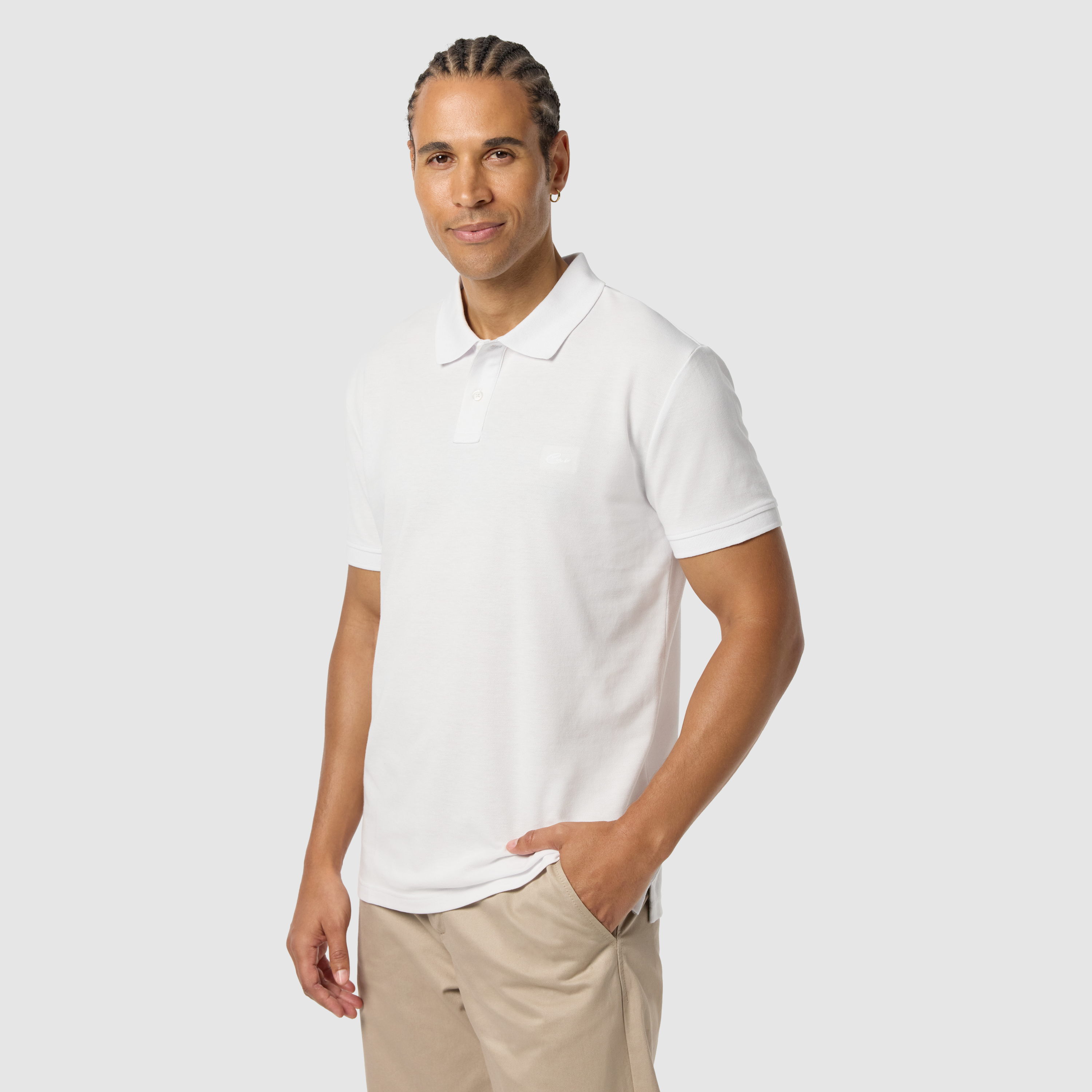 White Duffy Cotton Blend Polo Shirt