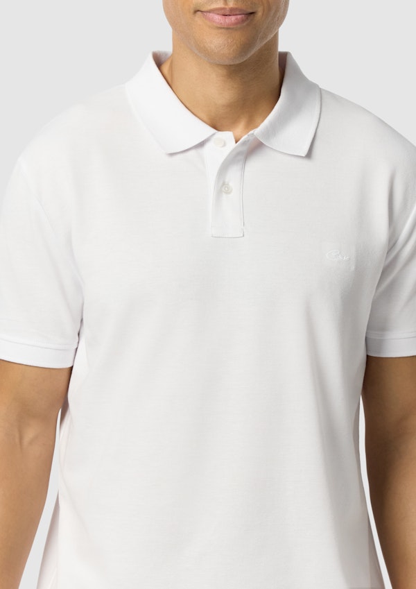 White Duffy Cotton Blend Polo Shirt