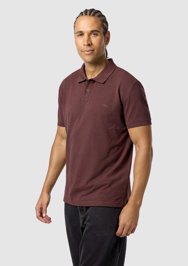 Wine Duffy Cotton Blend Polo Shirt