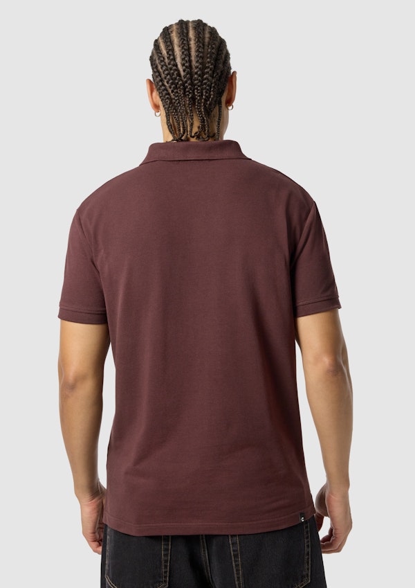 Wine Duffy Cotton Blend Polo Shirt