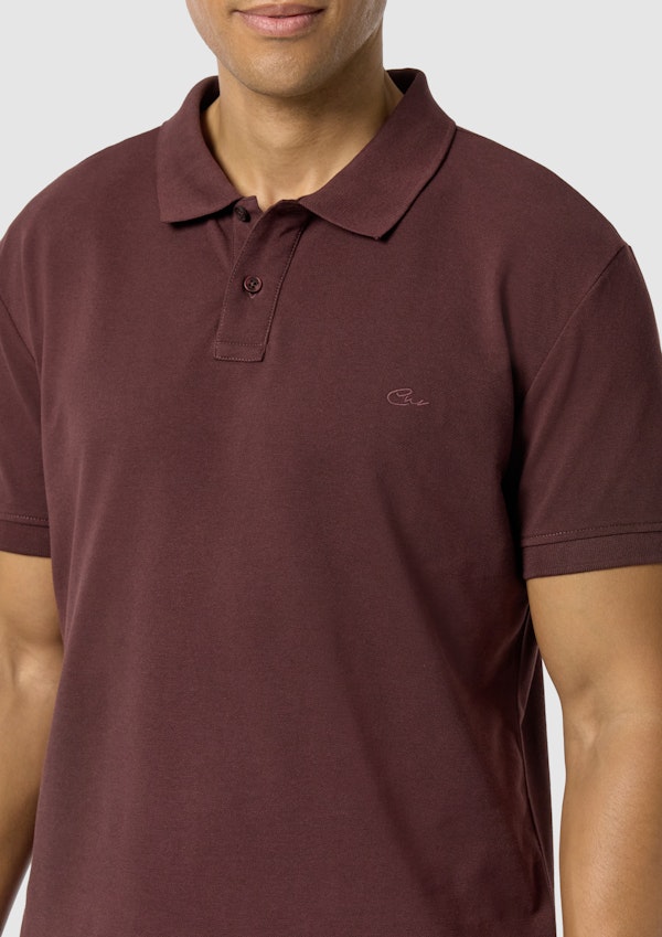 Wine Duffy Cotton Blend Polo Shirt