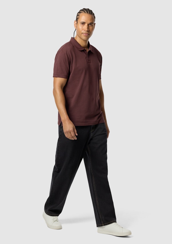 Wine Duffy Cotton Blend Polo Shirt