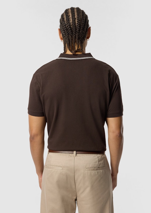 Brown Hogan Cotton Blend Polo Shirt