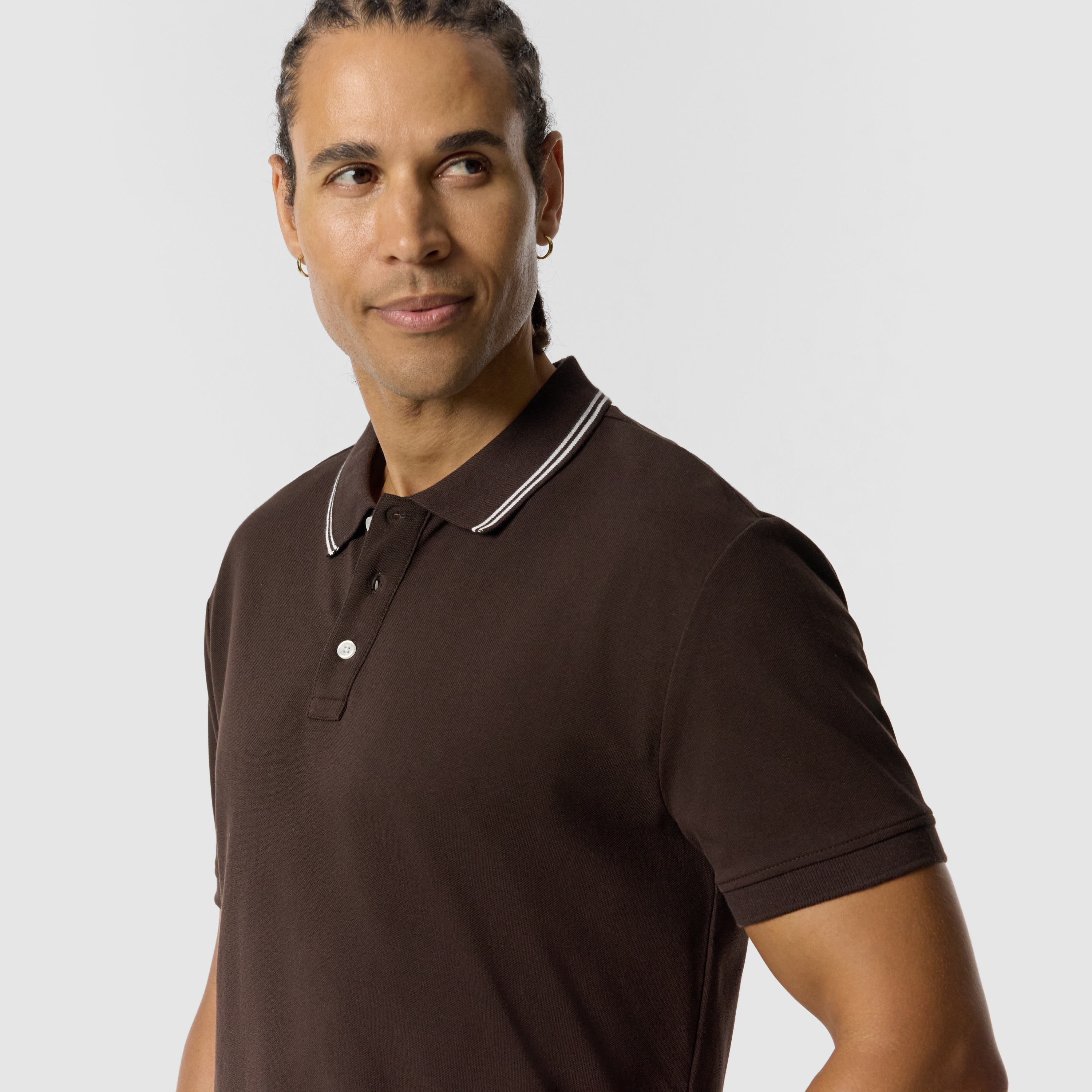 Brown Hogan Cotton Blend Polo Shirt