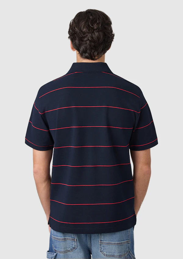 Hearne Stripe Cotton Blend Polo Shirt