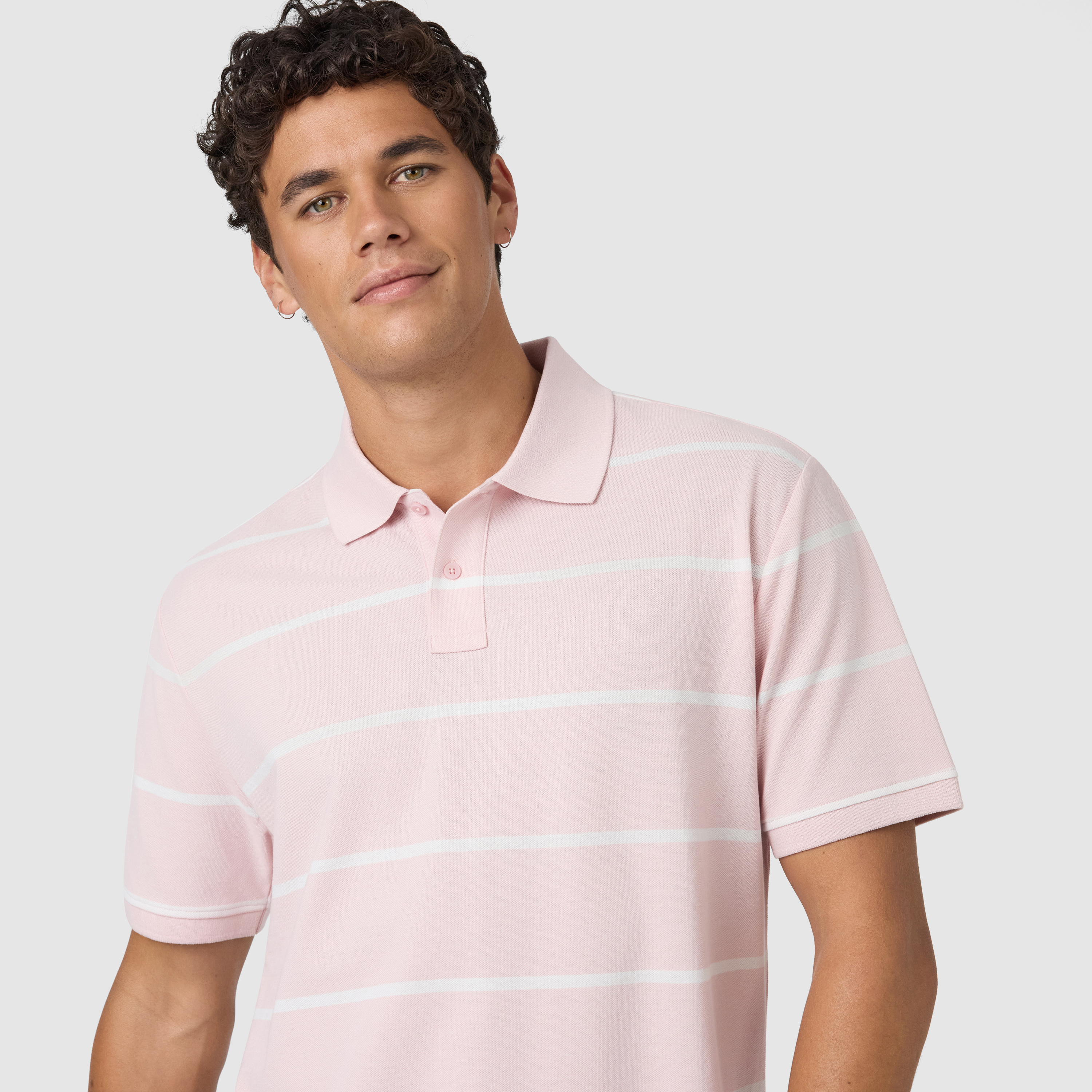Pink Chandler Relaxed Stripe Polo Shirt