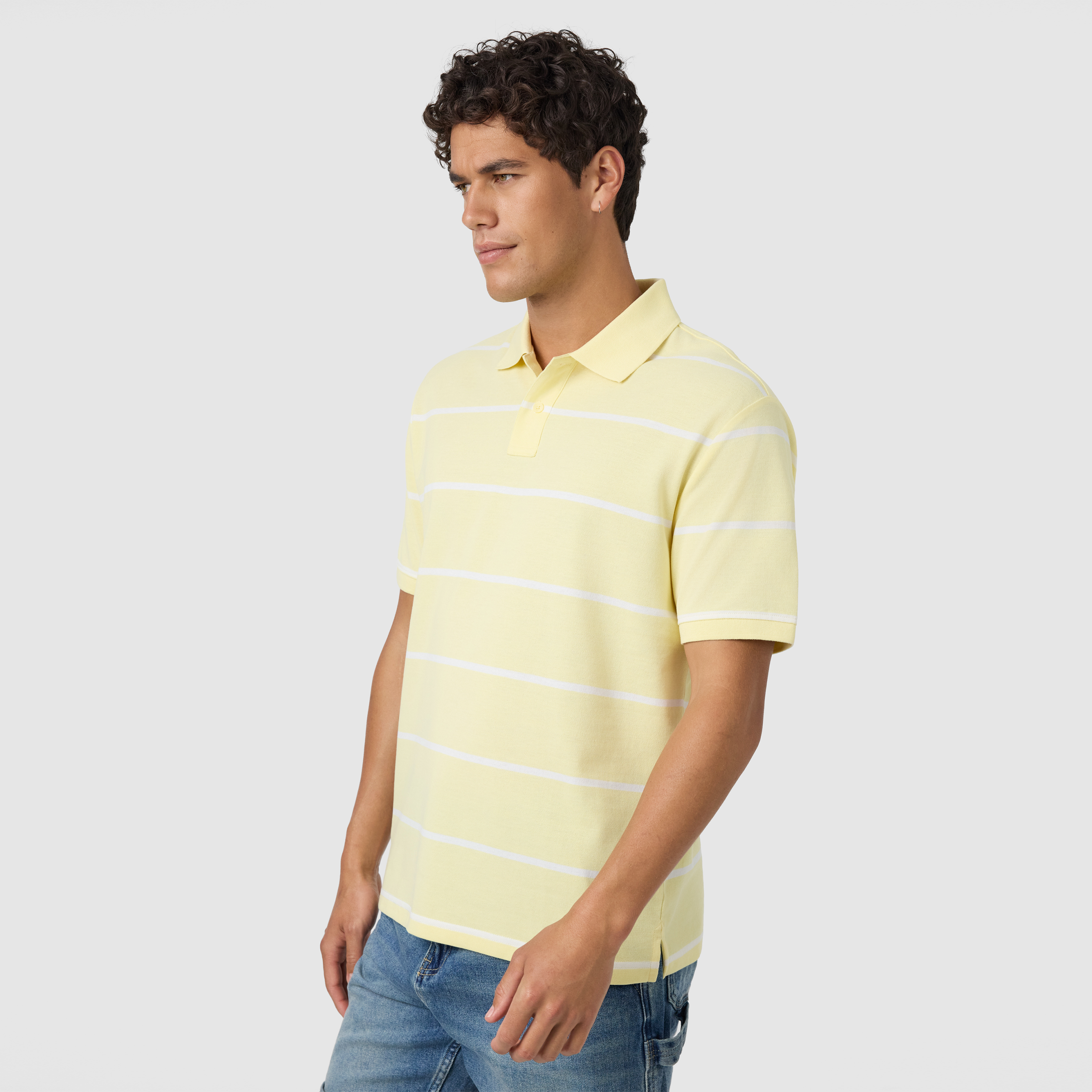 Yellow Chandler Relaxed Stripe Polo Shirt