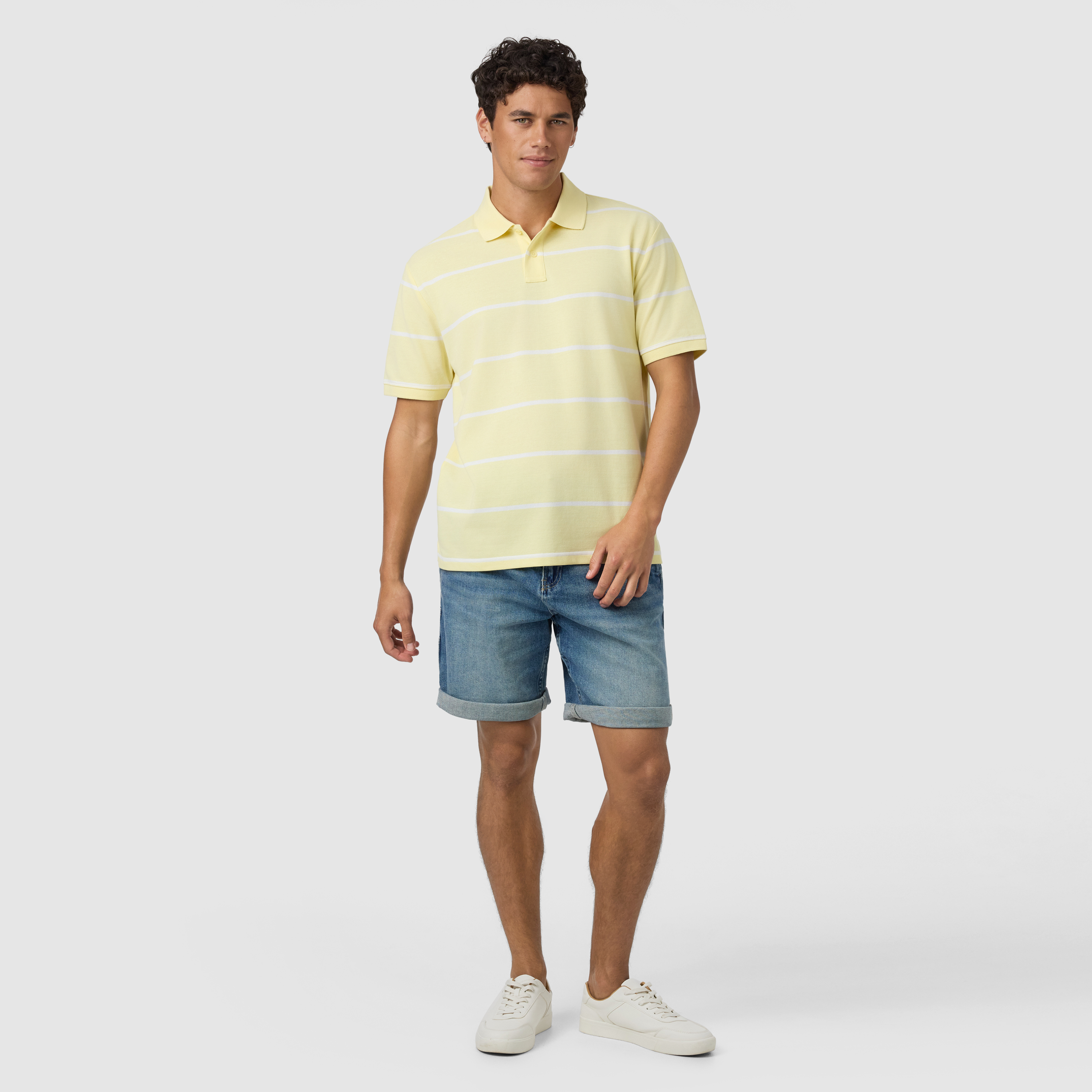 Yellow Chandler Relaxed Stripe Polo Shirt