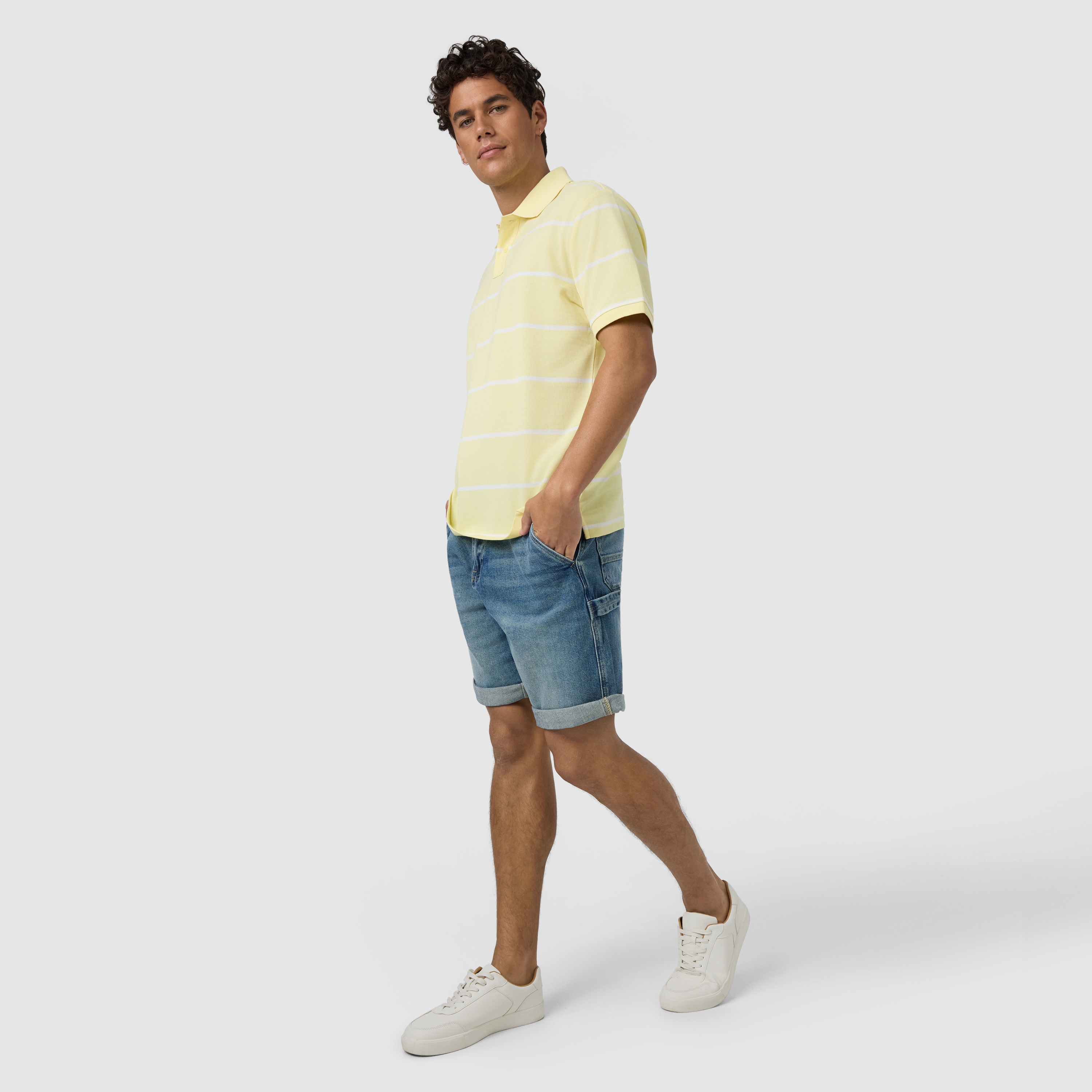 Yellow Chandler Relaxed Stripe Polo Shirt