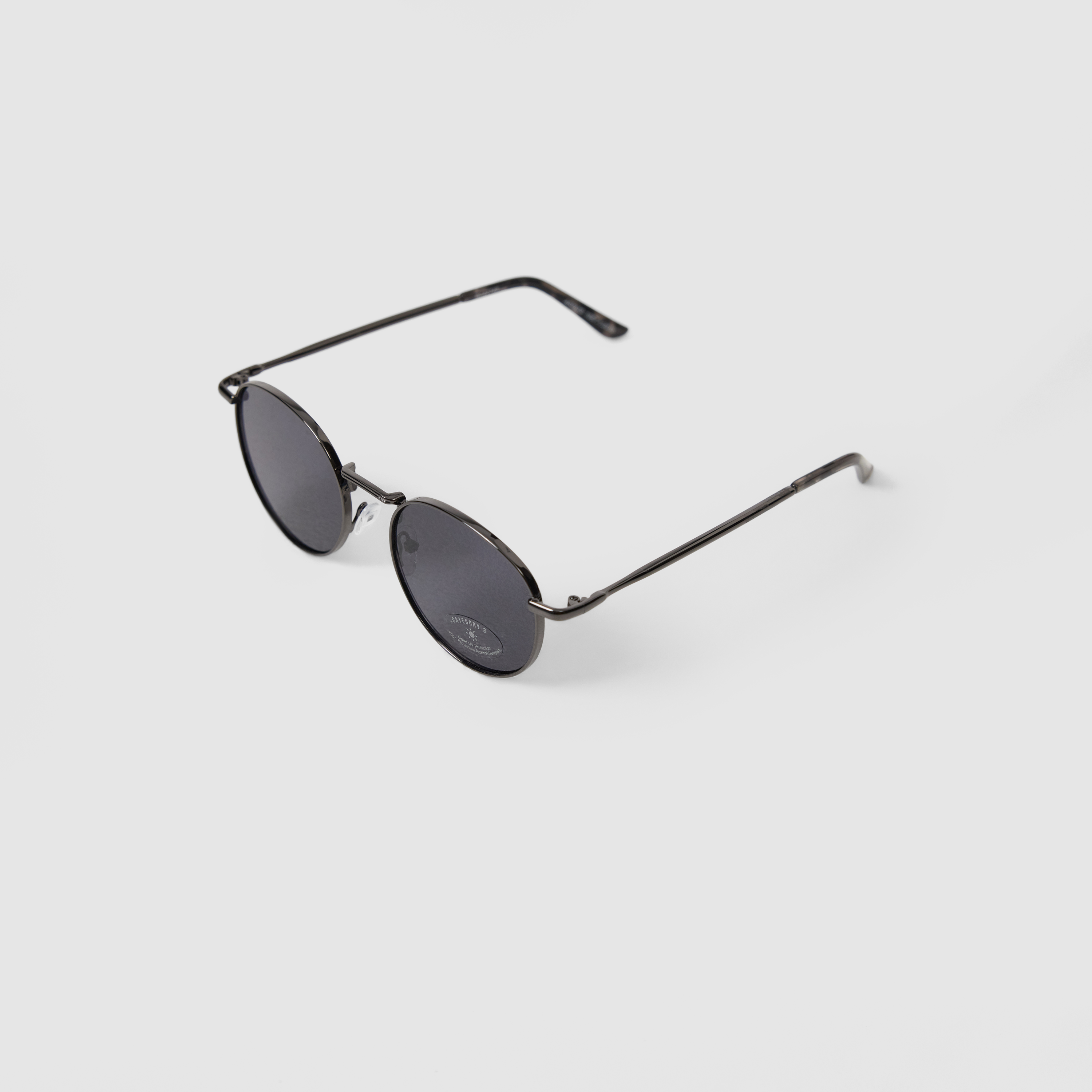 Gunmetal Yoko Round Sunglasses