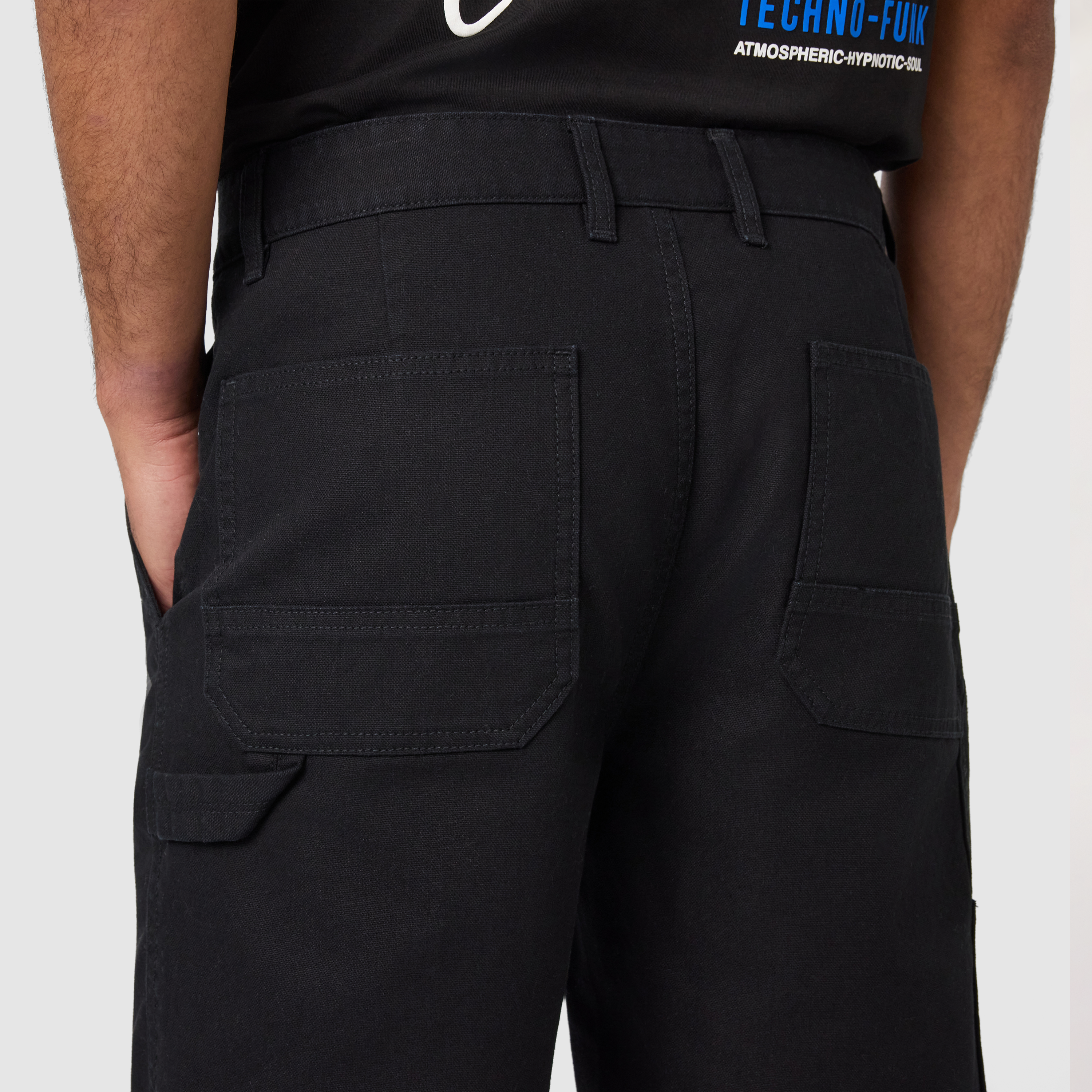 Black Nate Relaxed Carpenter Short