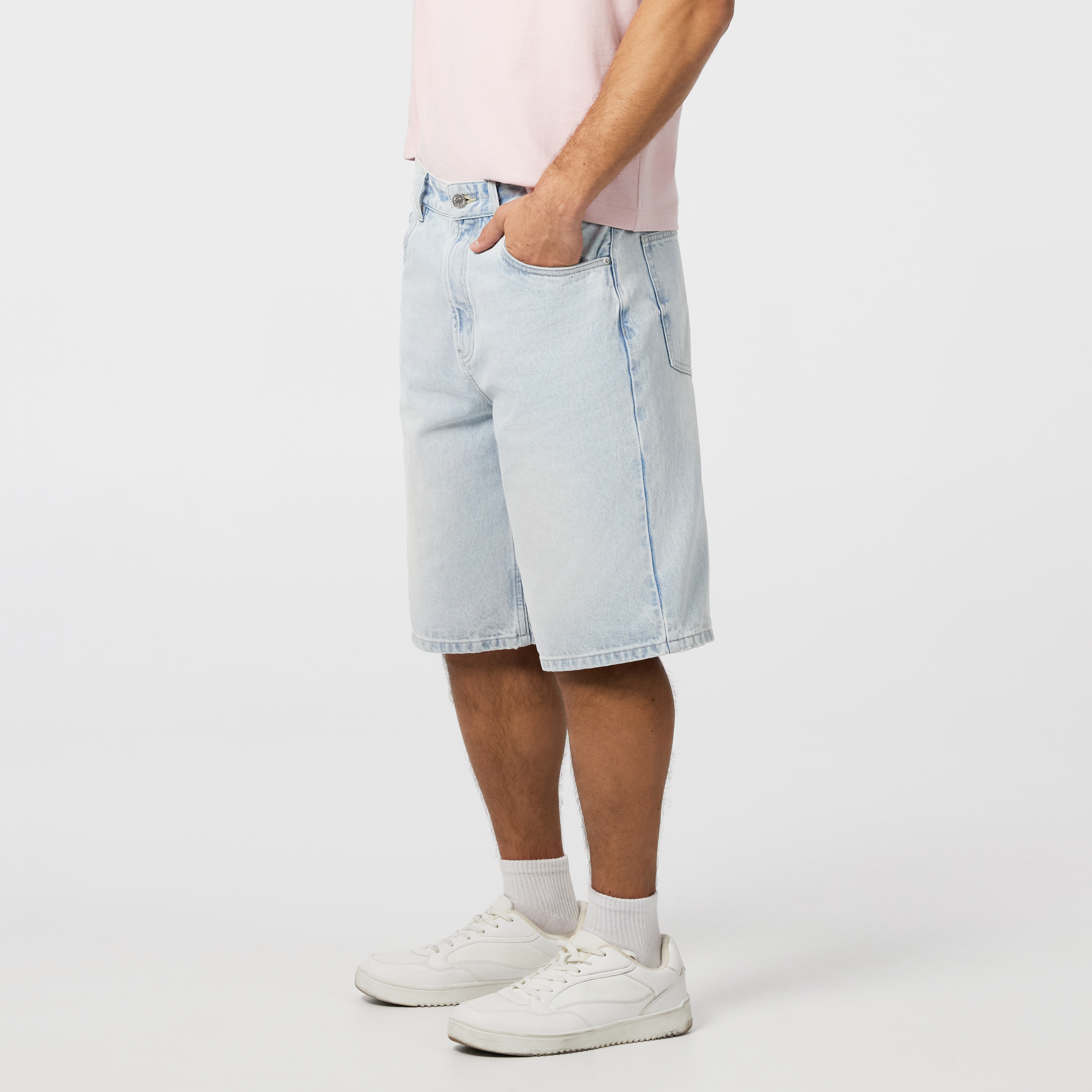 Light Blue Ezra Relaxed Denim Short