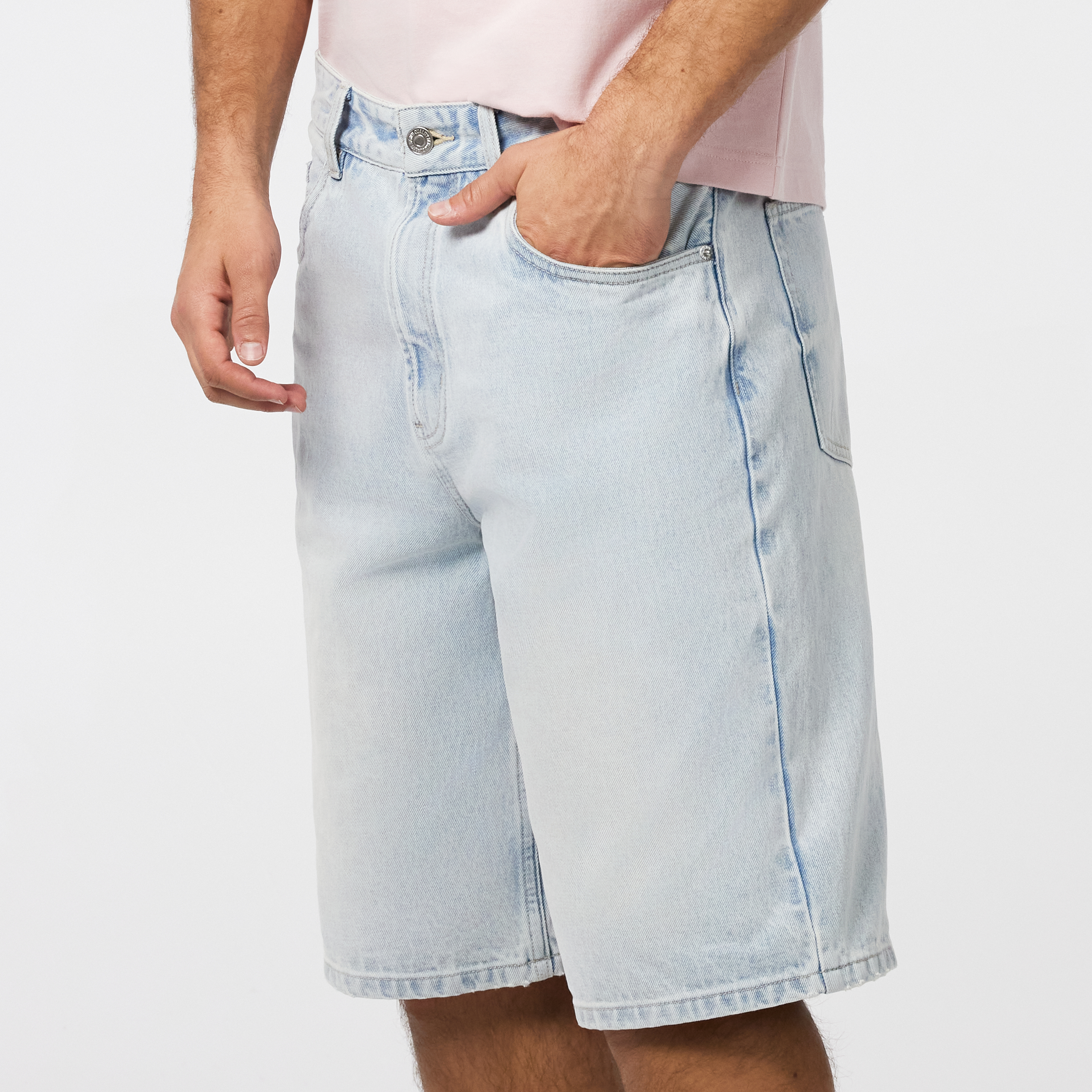 Light Blue Ezra Relaxed Denim Short