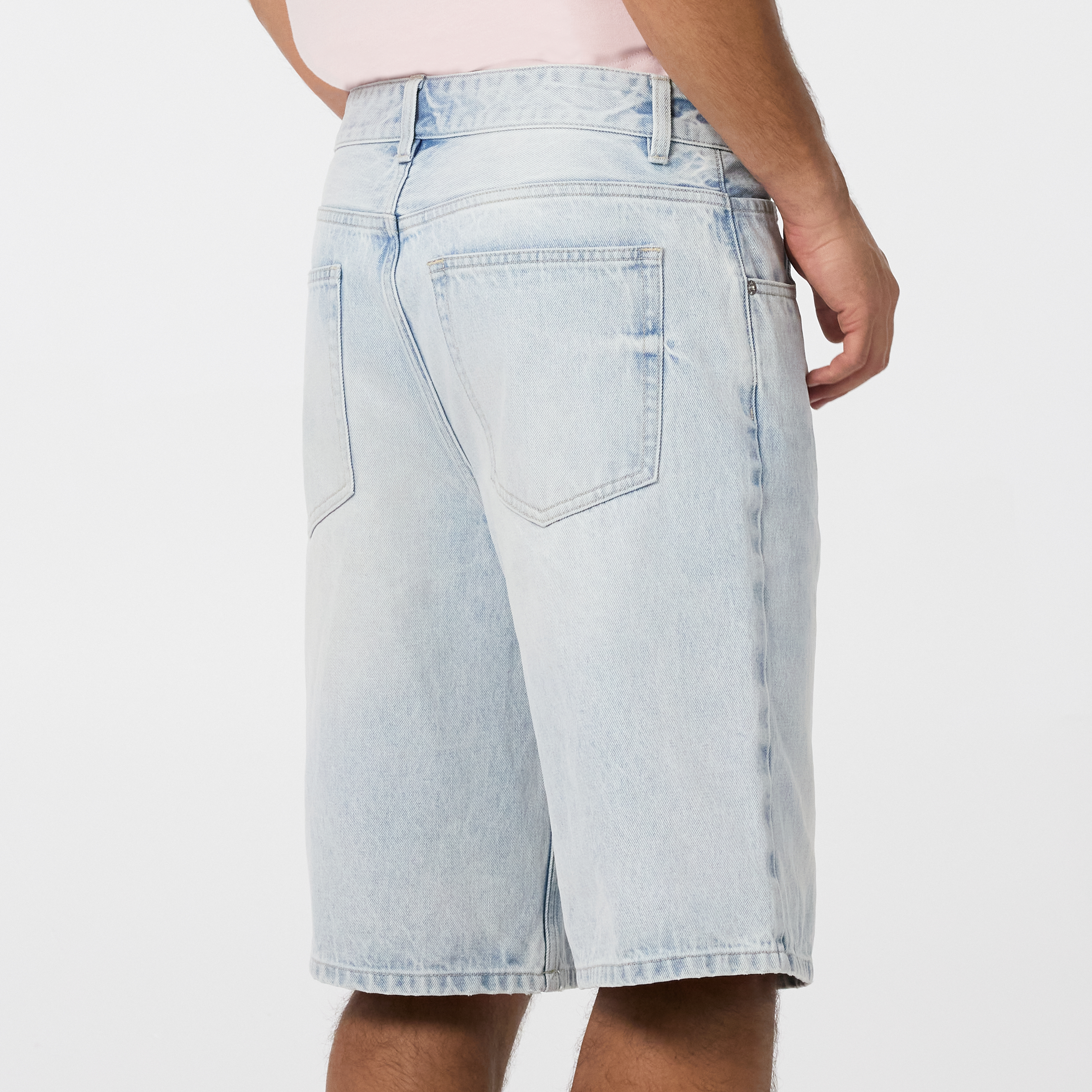 Light Blue Ezra Relaxed Denim Short