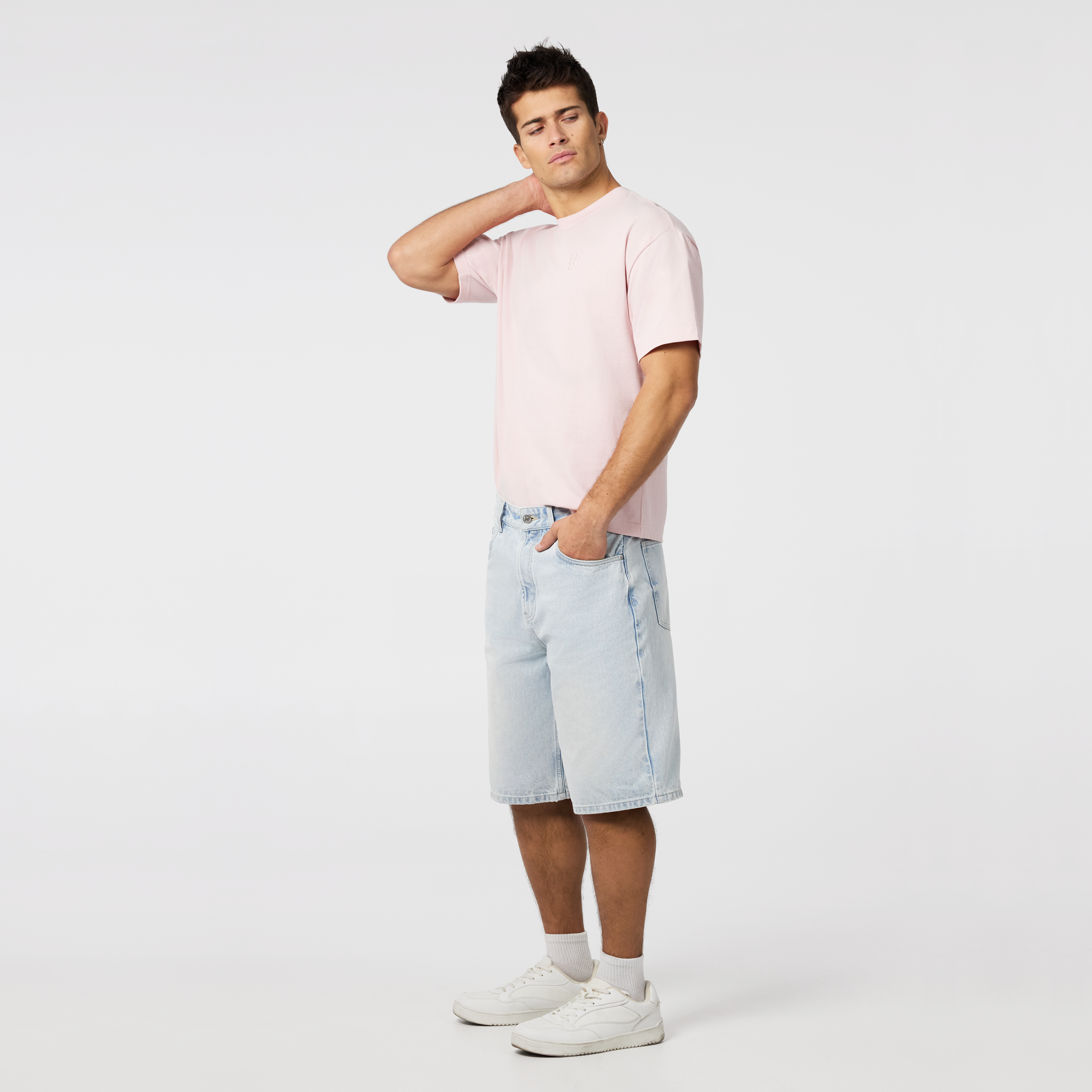 Light Blue Ezra Relaxed Denim Short