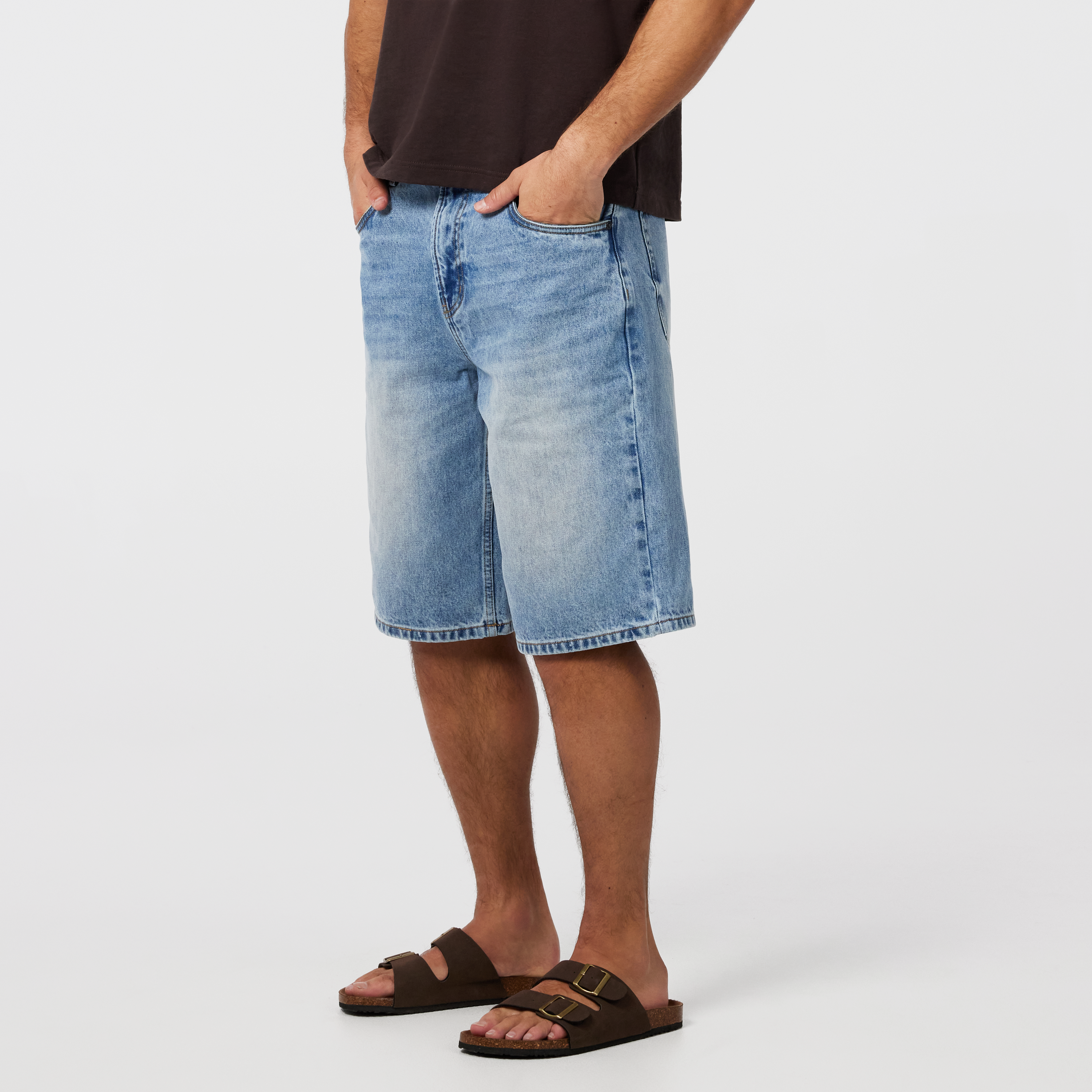 Mid Blue Ezra Relaxed Denim Short