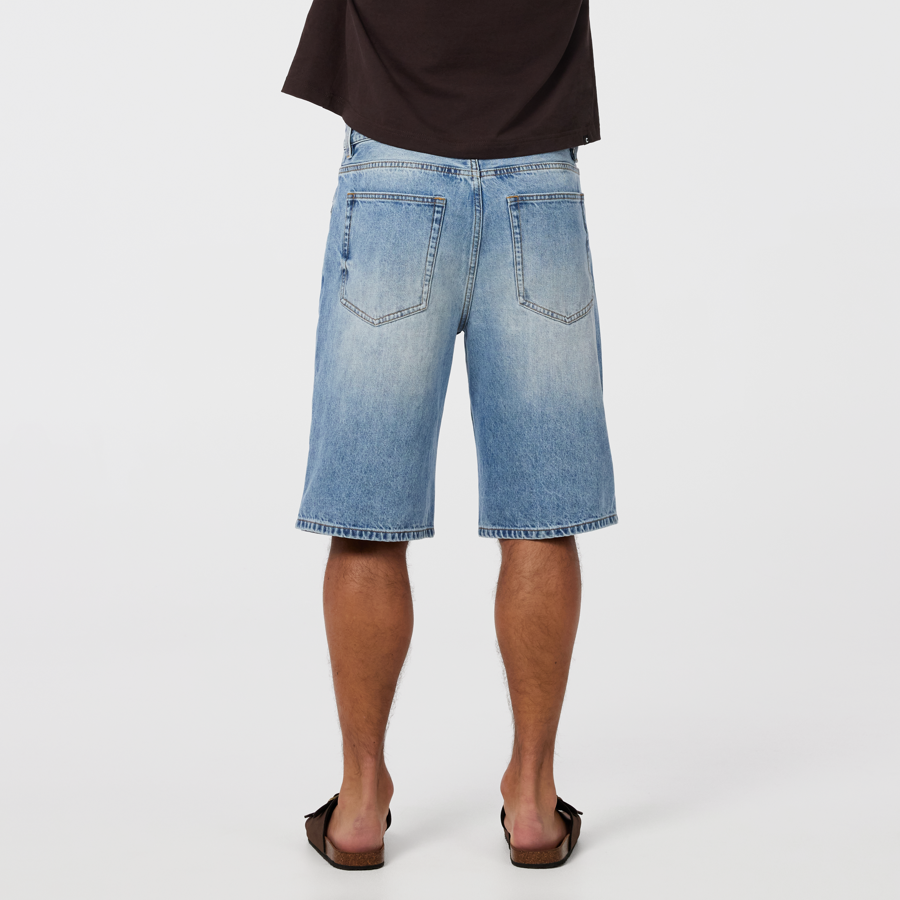 Mid Blue Ezra Relaxed Denim Short