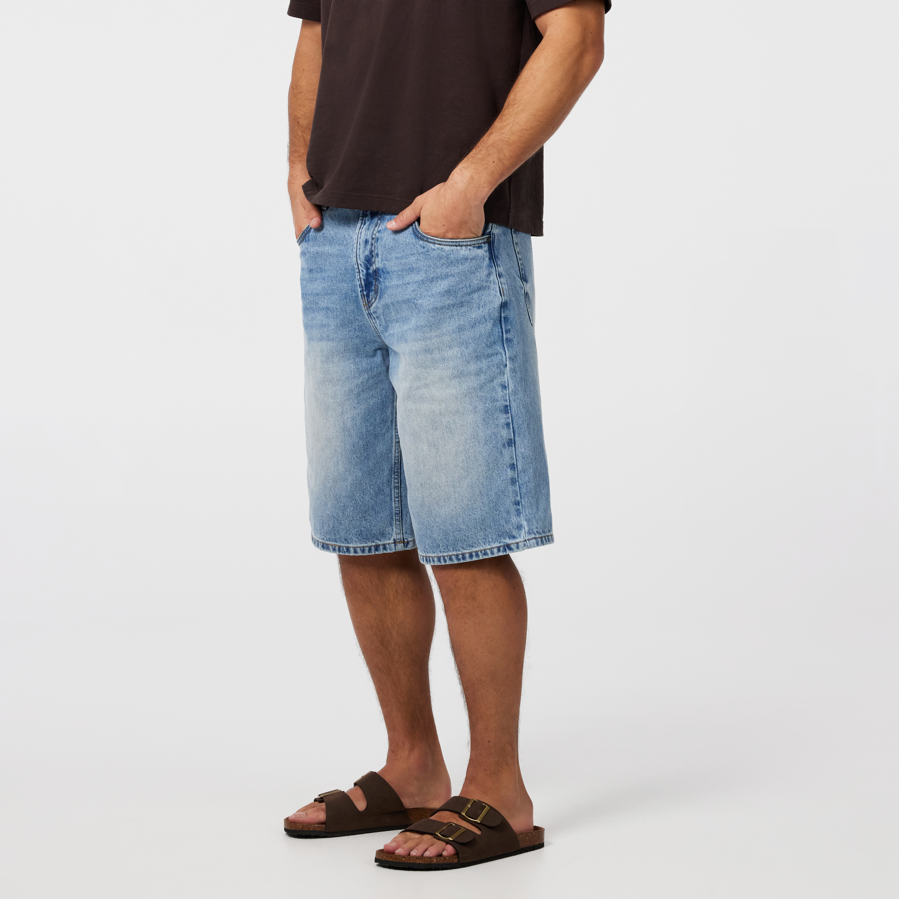 Mid Blue Ezra Relaxed Denim Short