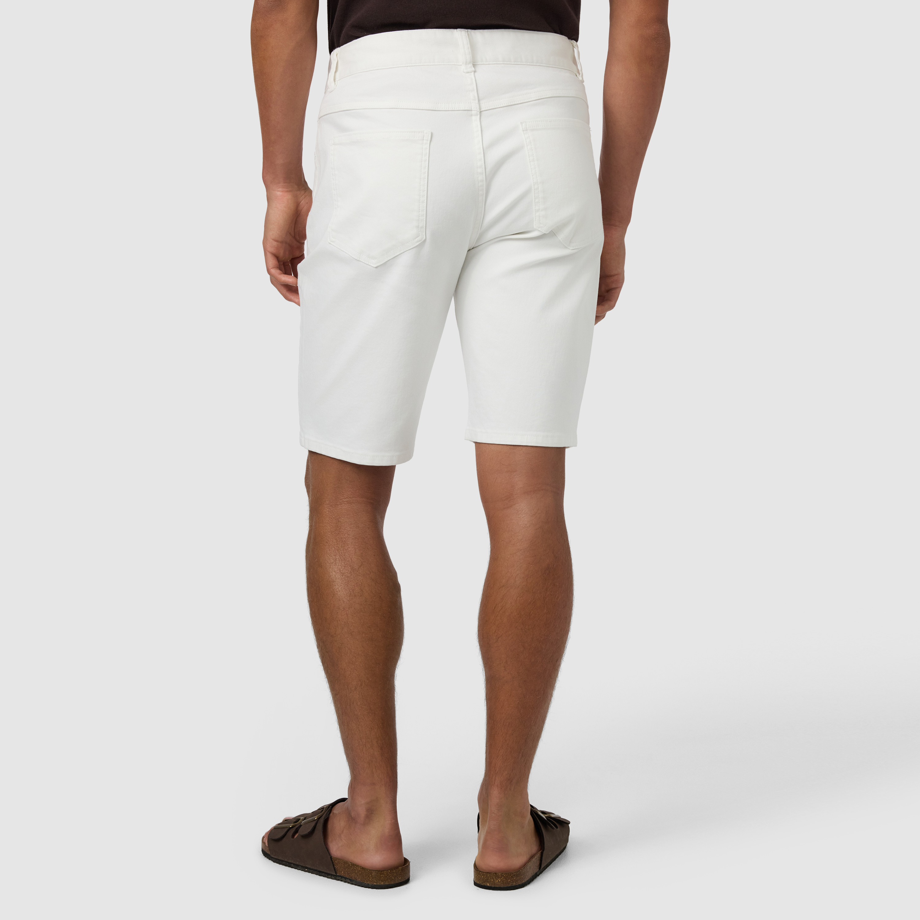 White Zak Stretch Denim Short