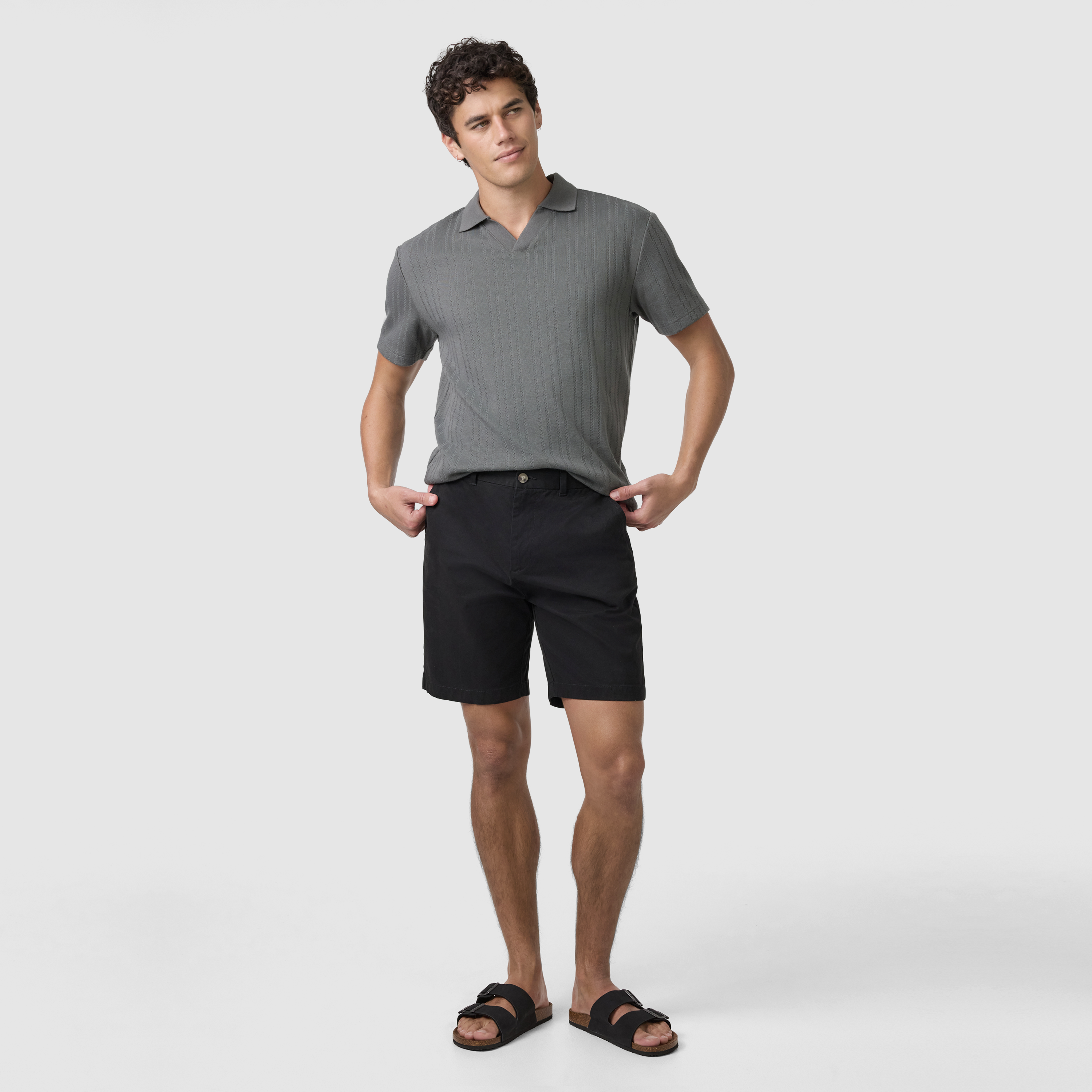 Black Cairns Stretch Chino Short
