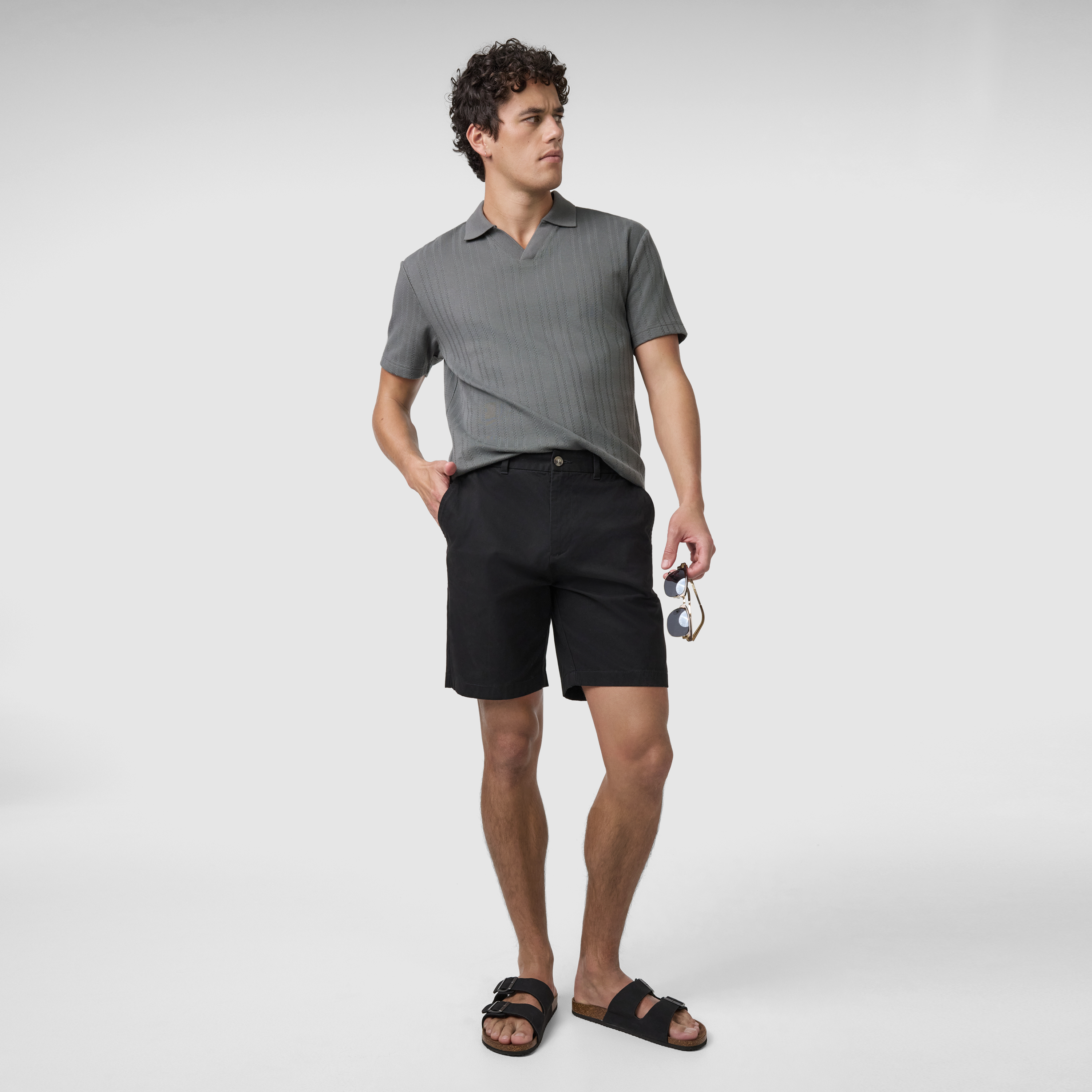 Black Cairns Stretch Chino Short