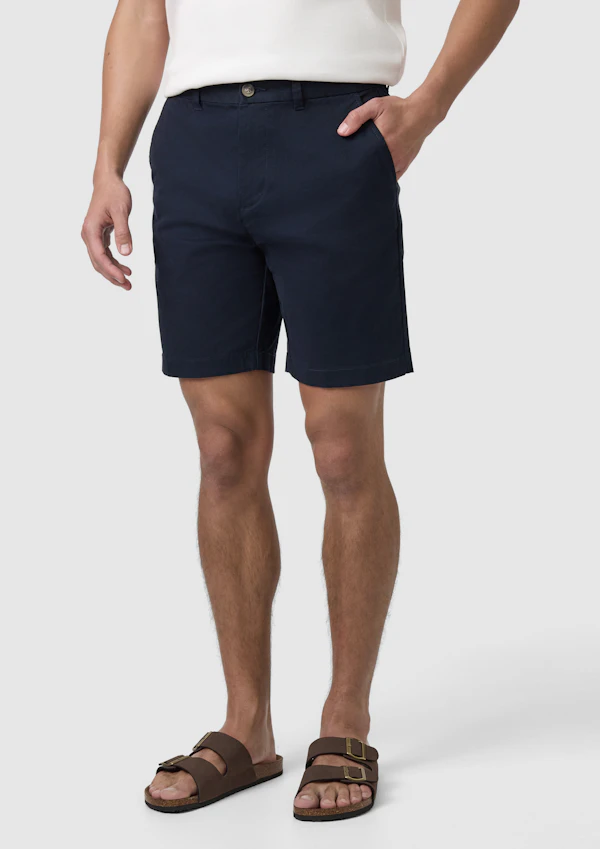 Navy Cairns Stretch Chino Short