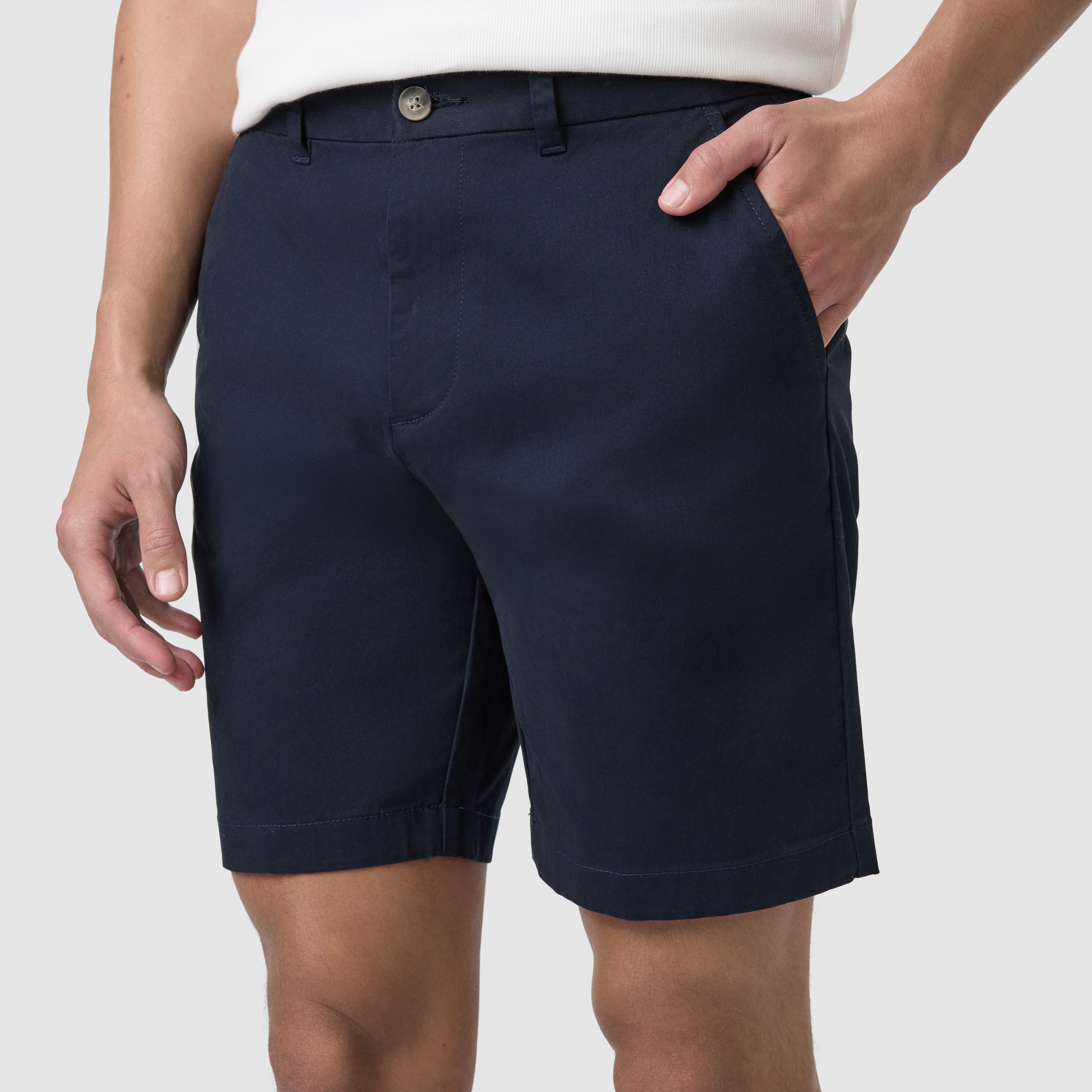 Navy Cairns Stretch Chino Short