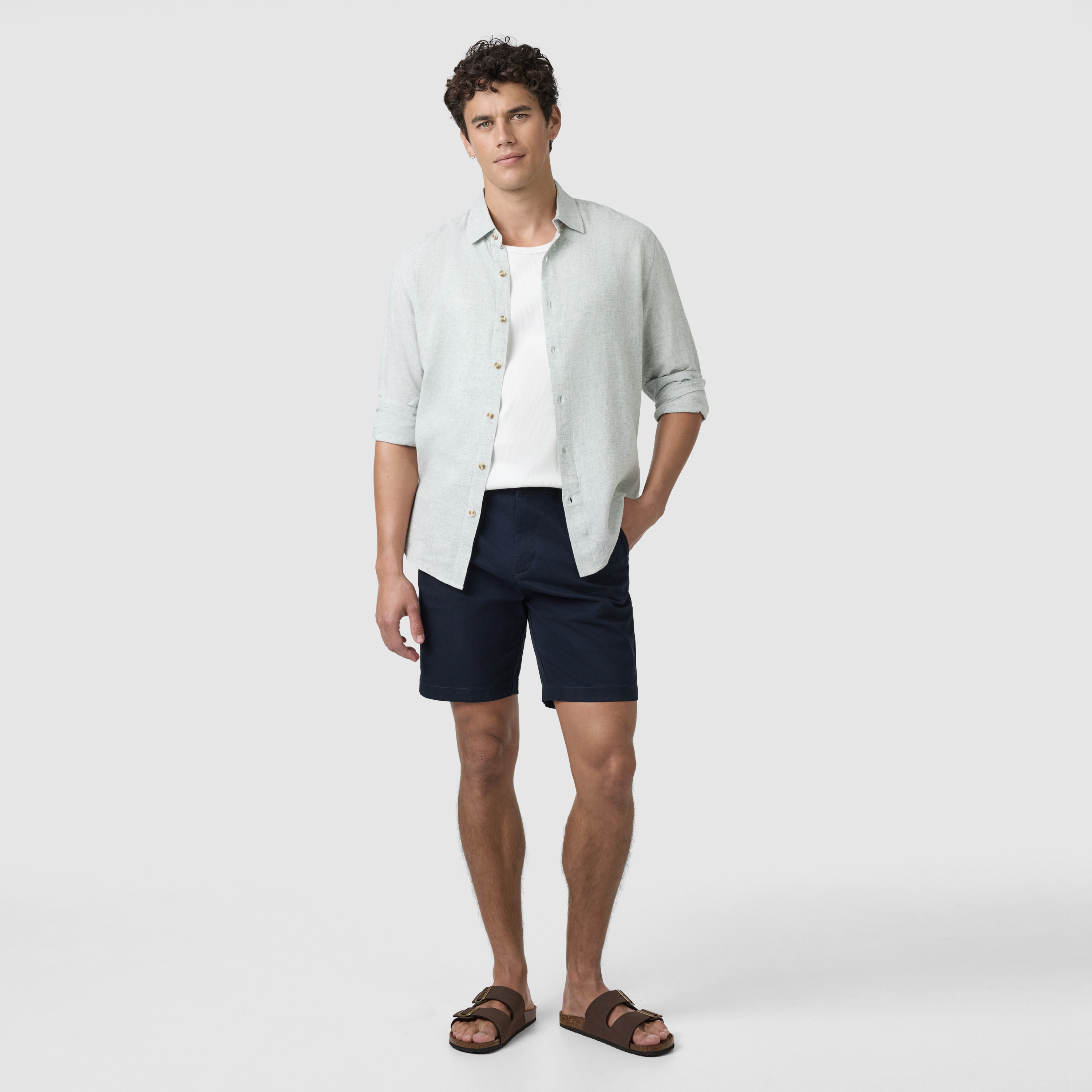 Navy Cairns Stretch Chino Short