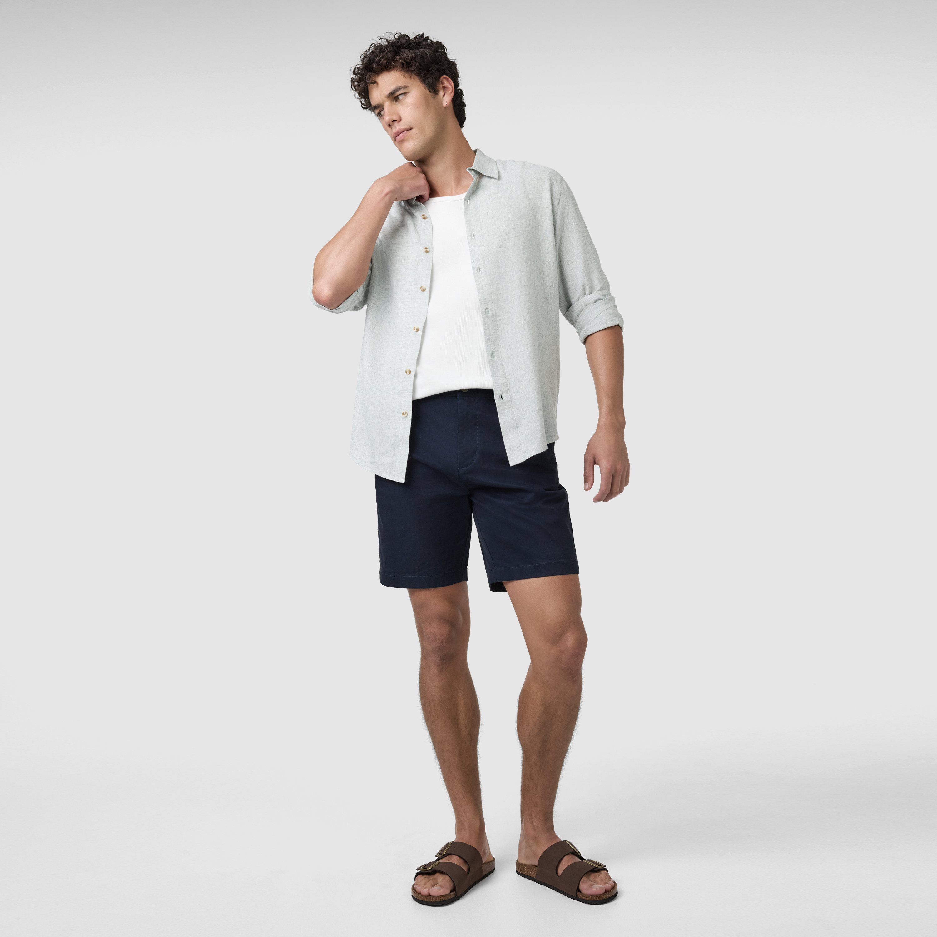 Navy Cairns Stretch Chino Short