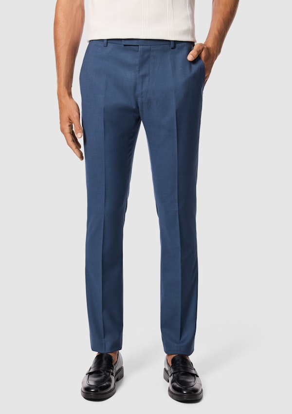 Steel Blue Devon Stretch Slim Suit