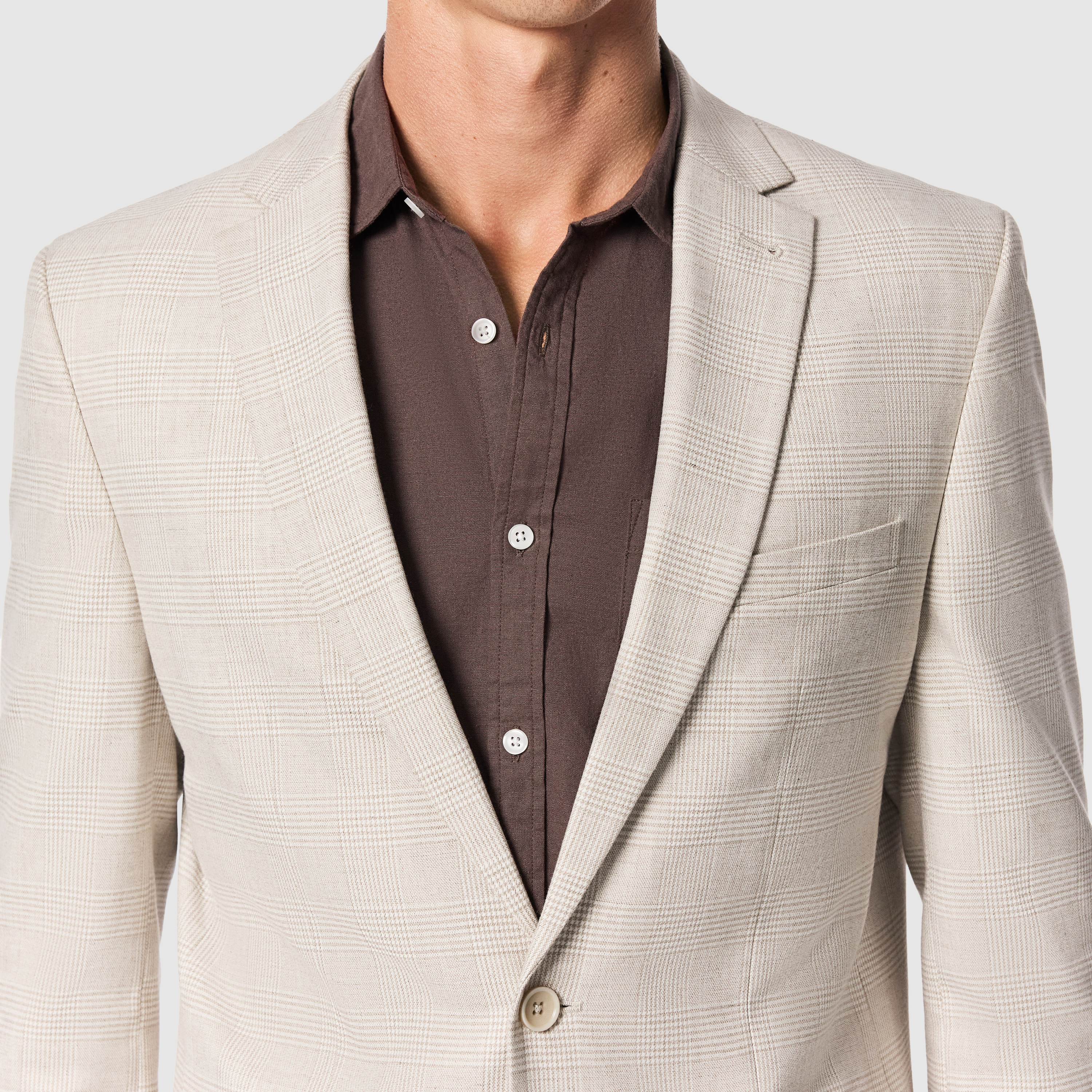 Sand Jubilee Classic Stretch Check Suit Jacket