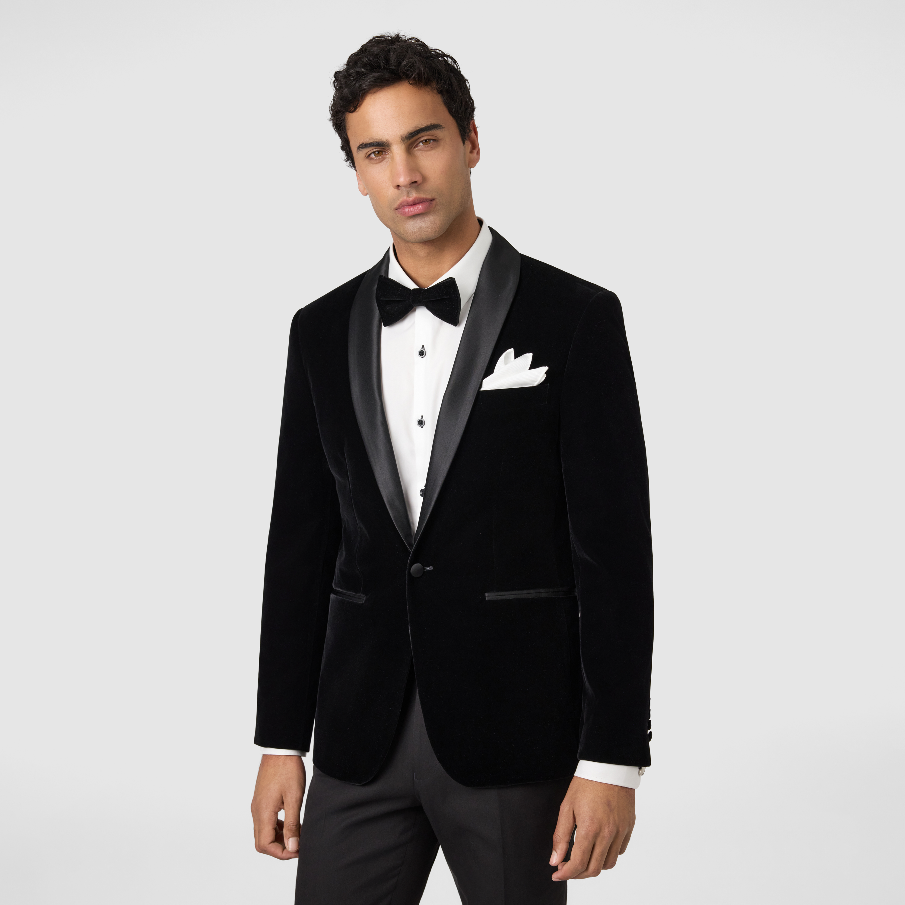 Black Joel Velvet Slim Jacket