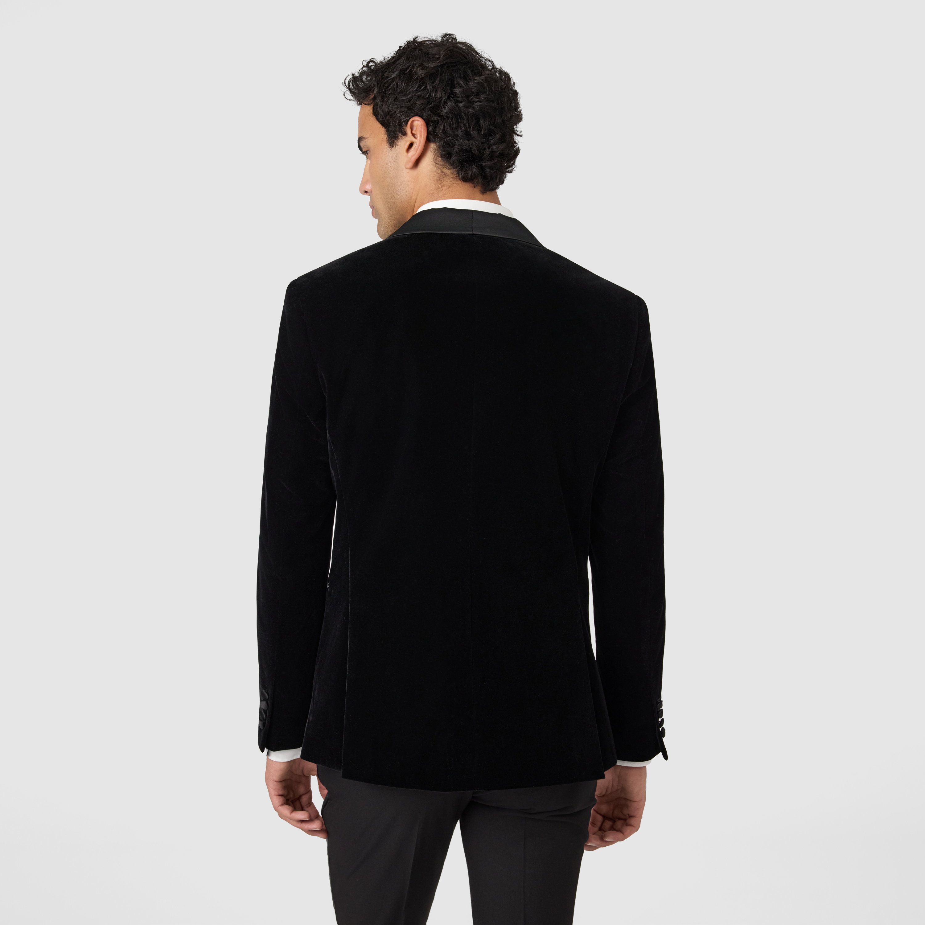 Black Joel Velvet Slim Jacket