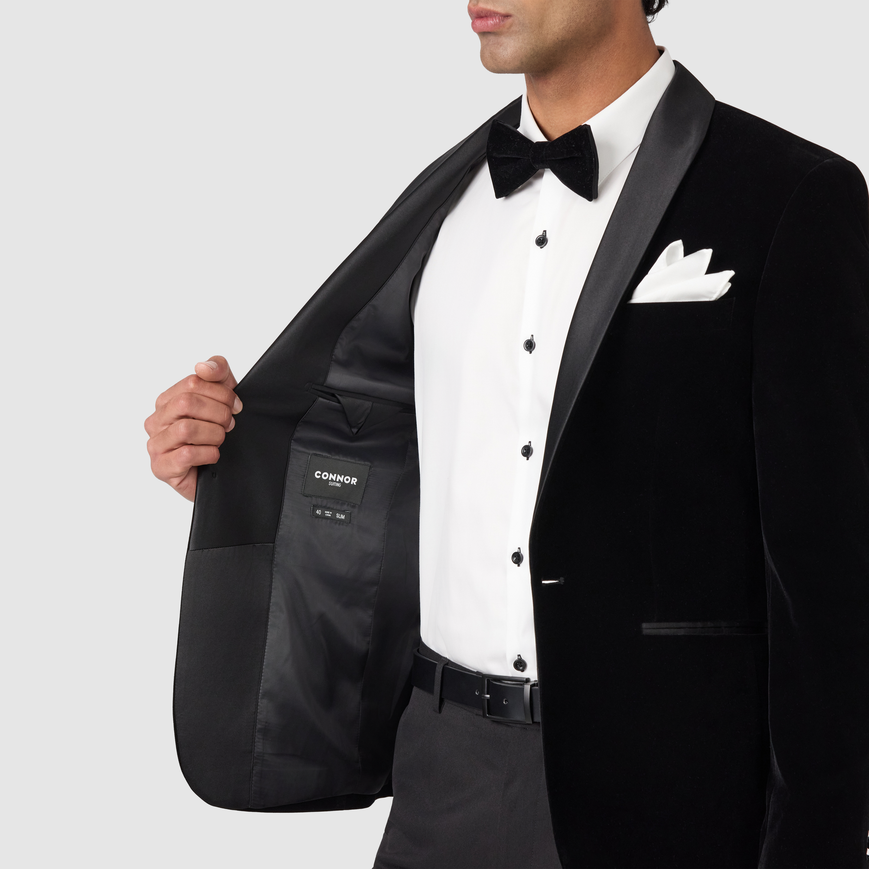 Black Joel Velvet Slim Jacket