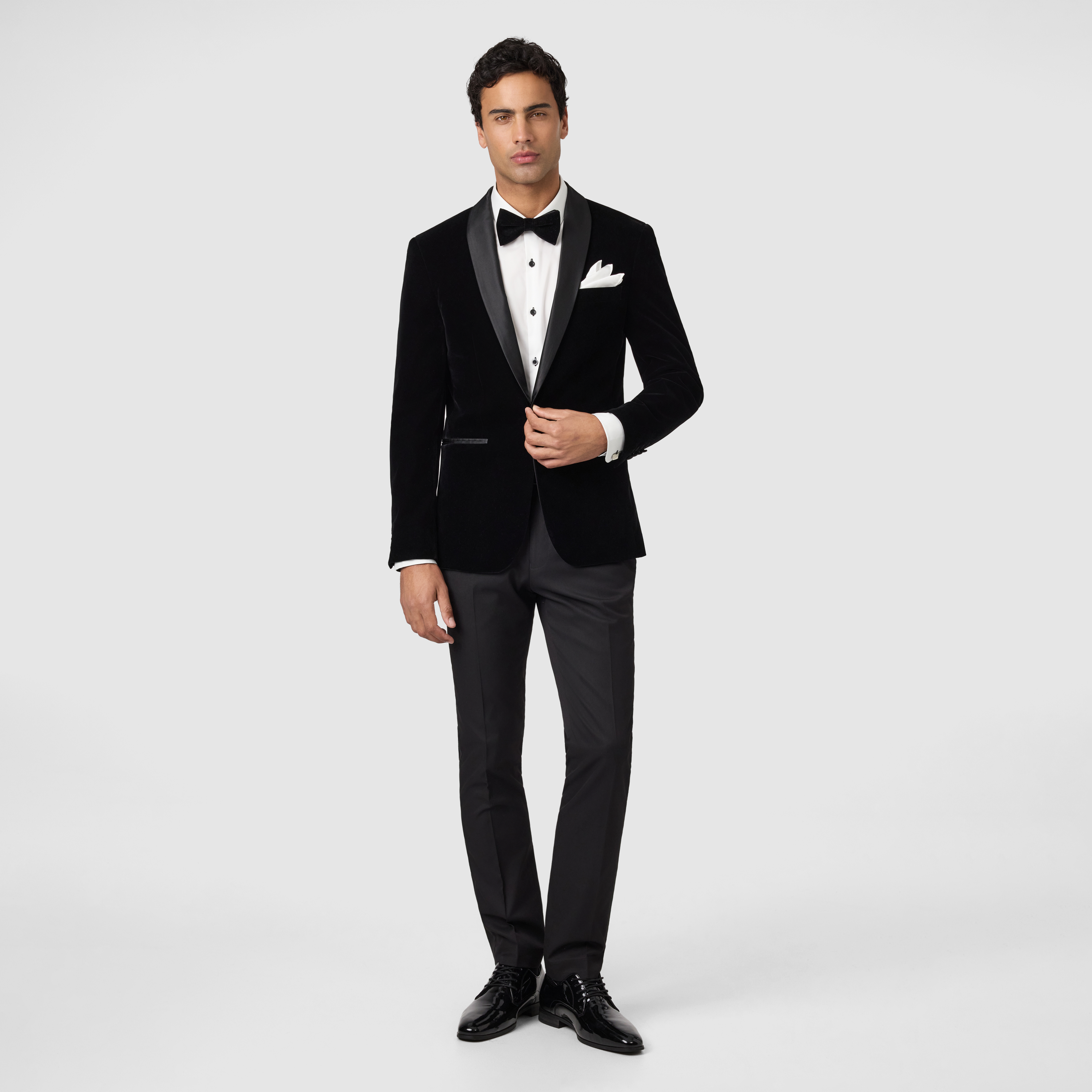 Black Joel Velvet Slim Jacket