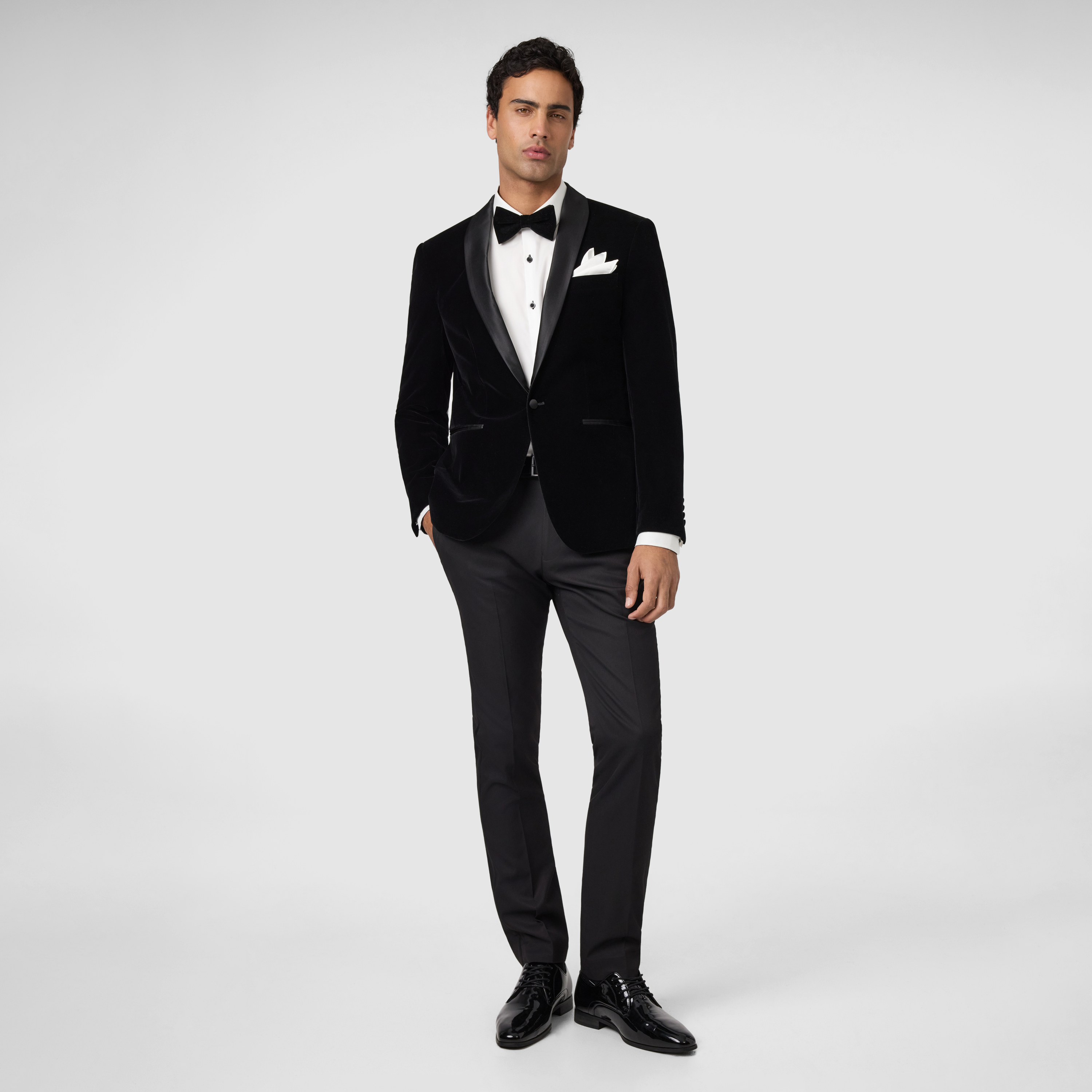 Black Joel Velvet Slim Jacket