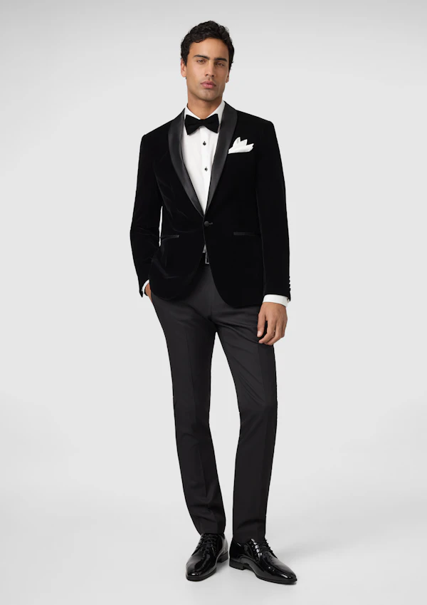 Black Joel Velvet Slim Jacket