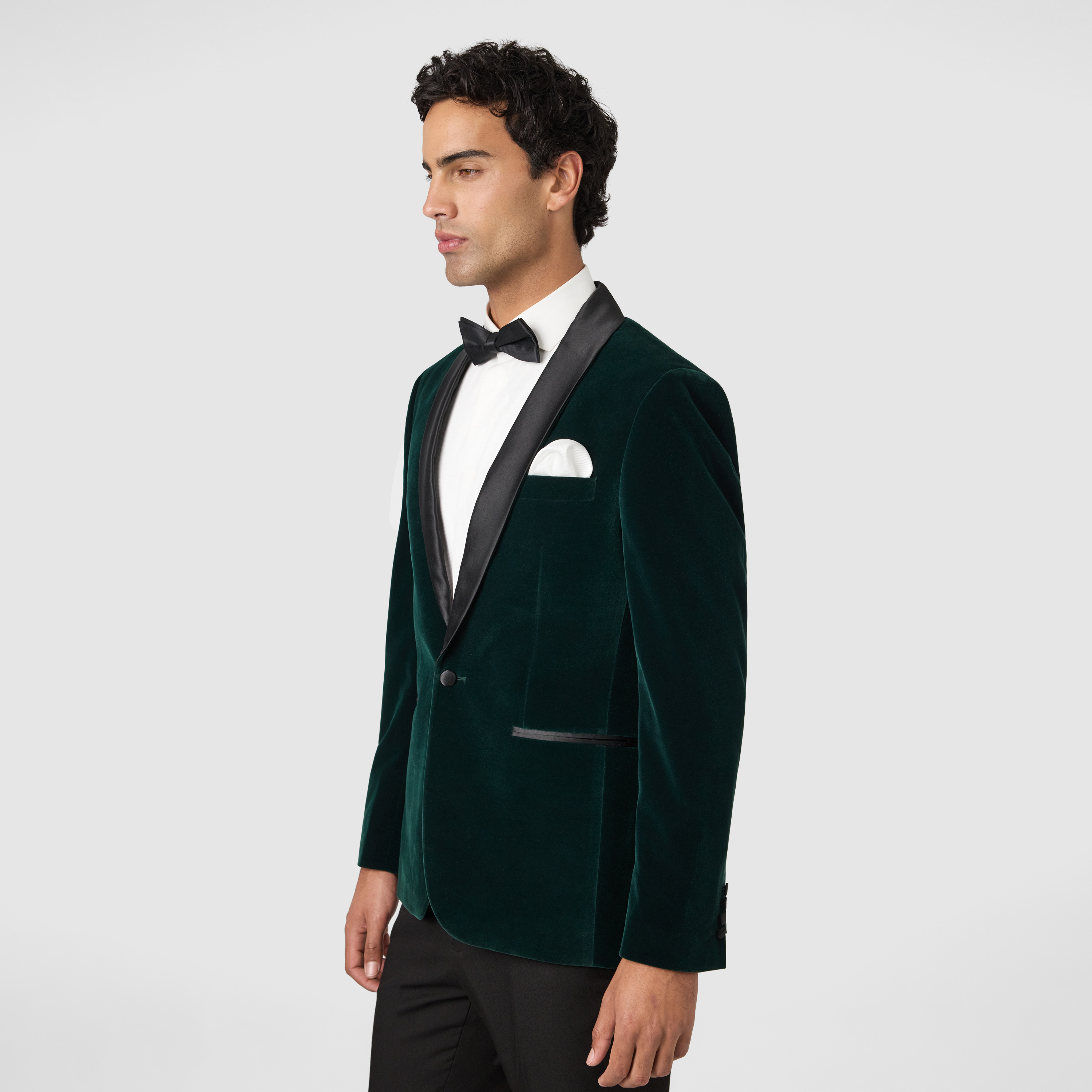 Dark Green Joel Velvet Slim Jacket