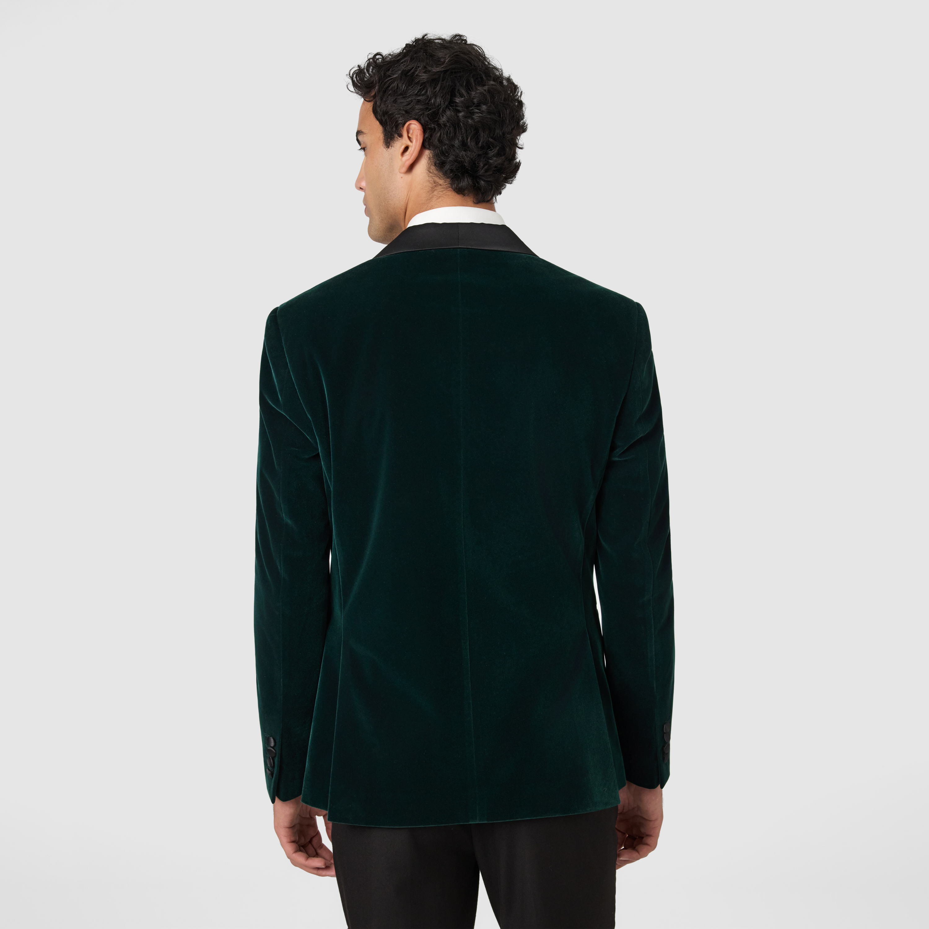 Dark Green Joel Velvet Slim Jacket