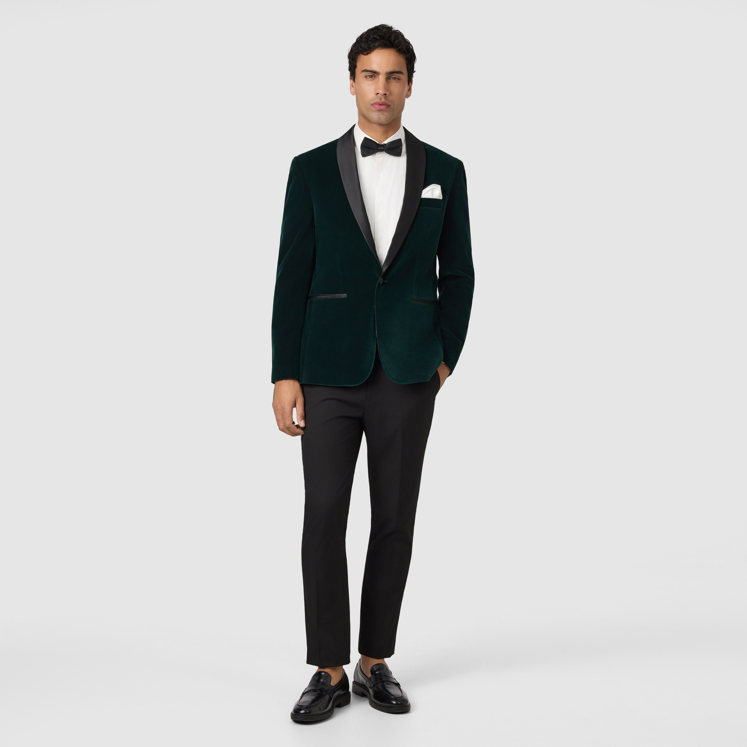 Dark Green Joel Velvet Slim Jacket