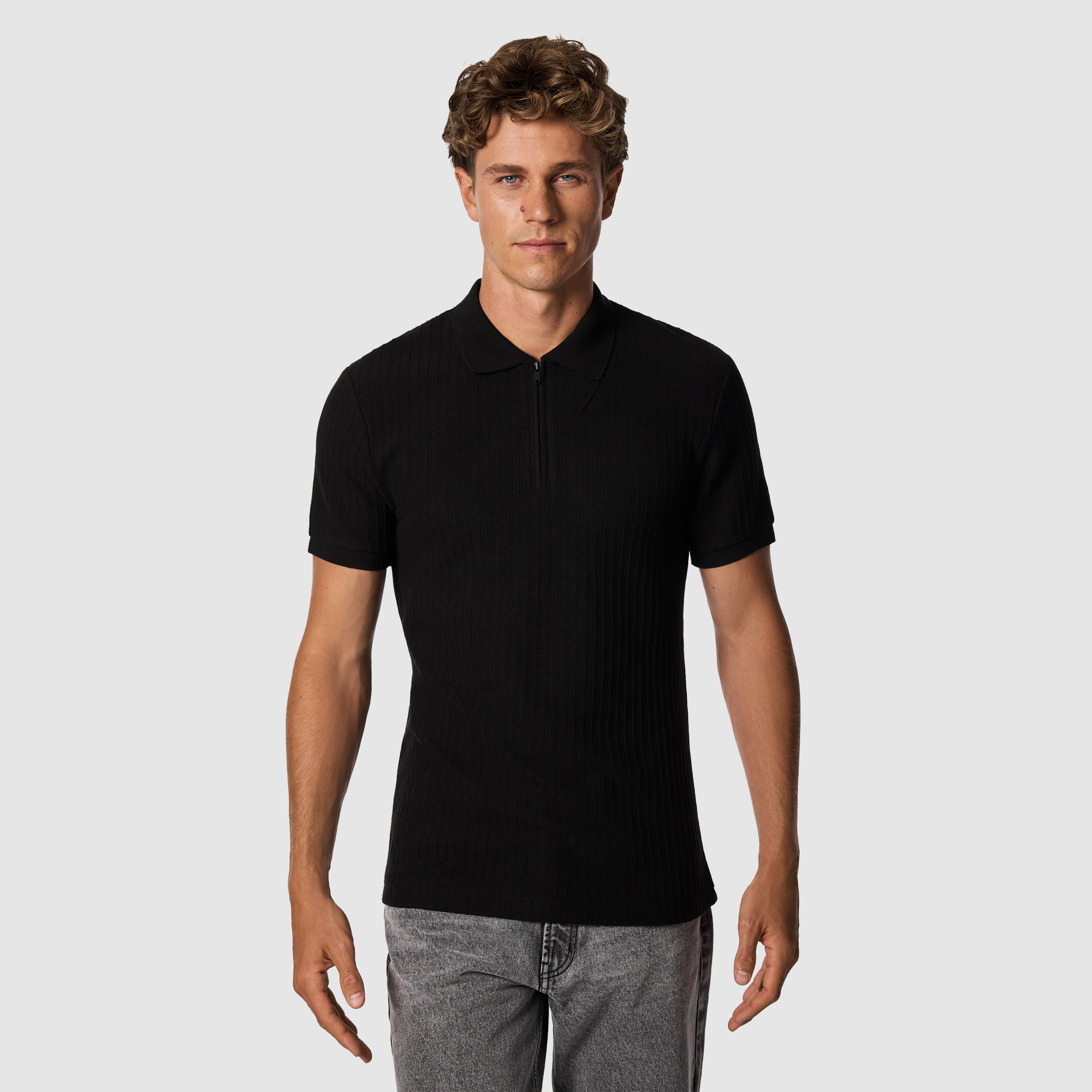 Lenny Quarter Zip Smart Polo