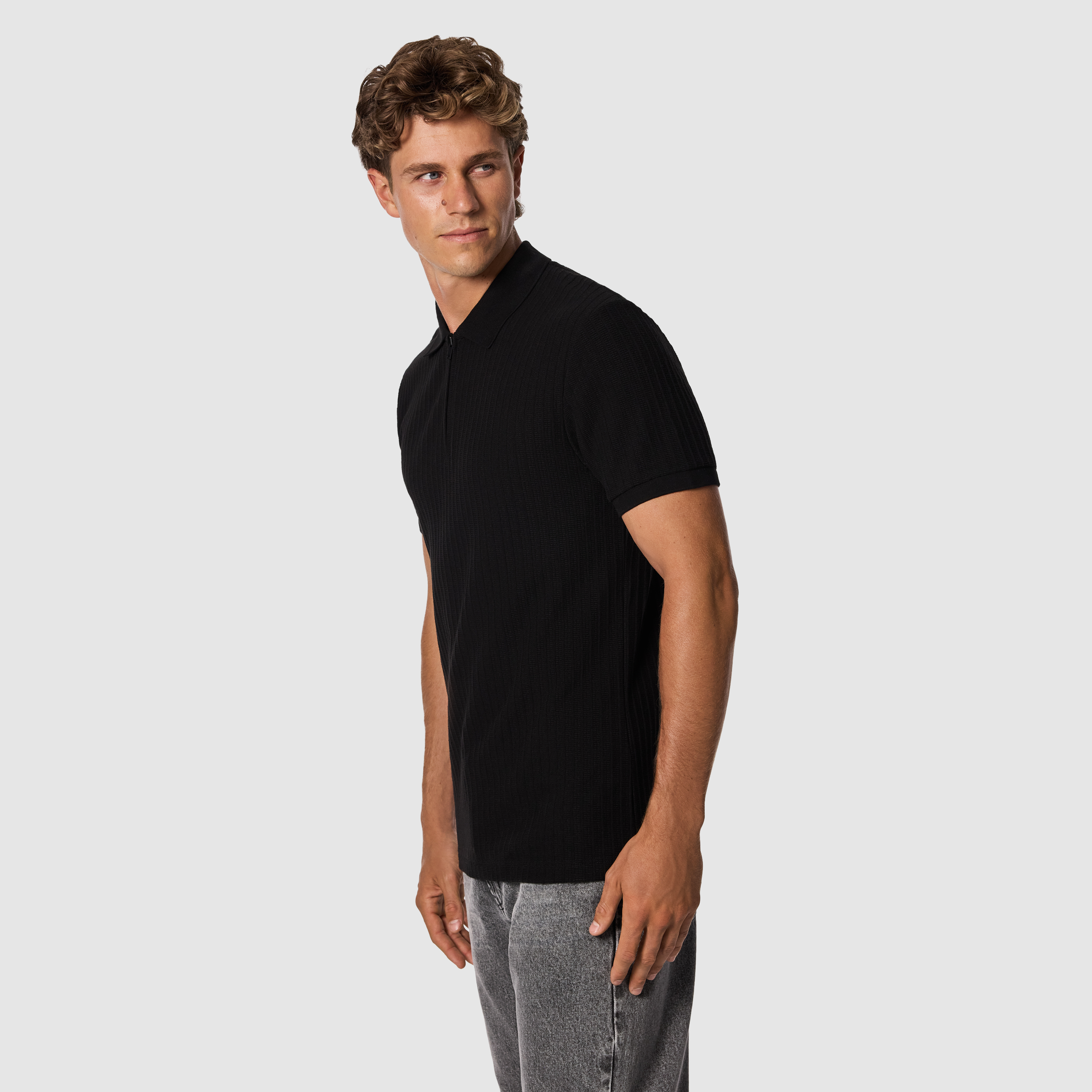 Lenny Quarter Zip Smart Polo