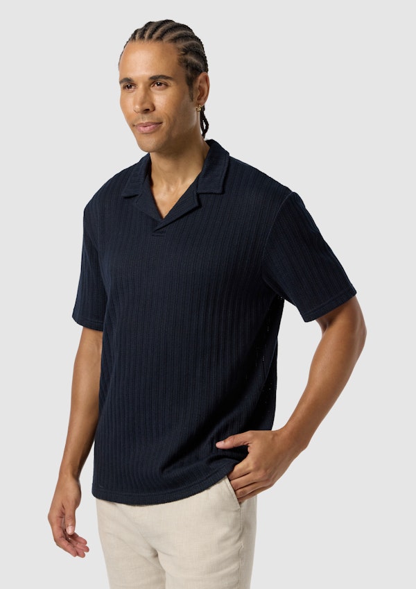 Navy Bondi Relaxed Smart Polo