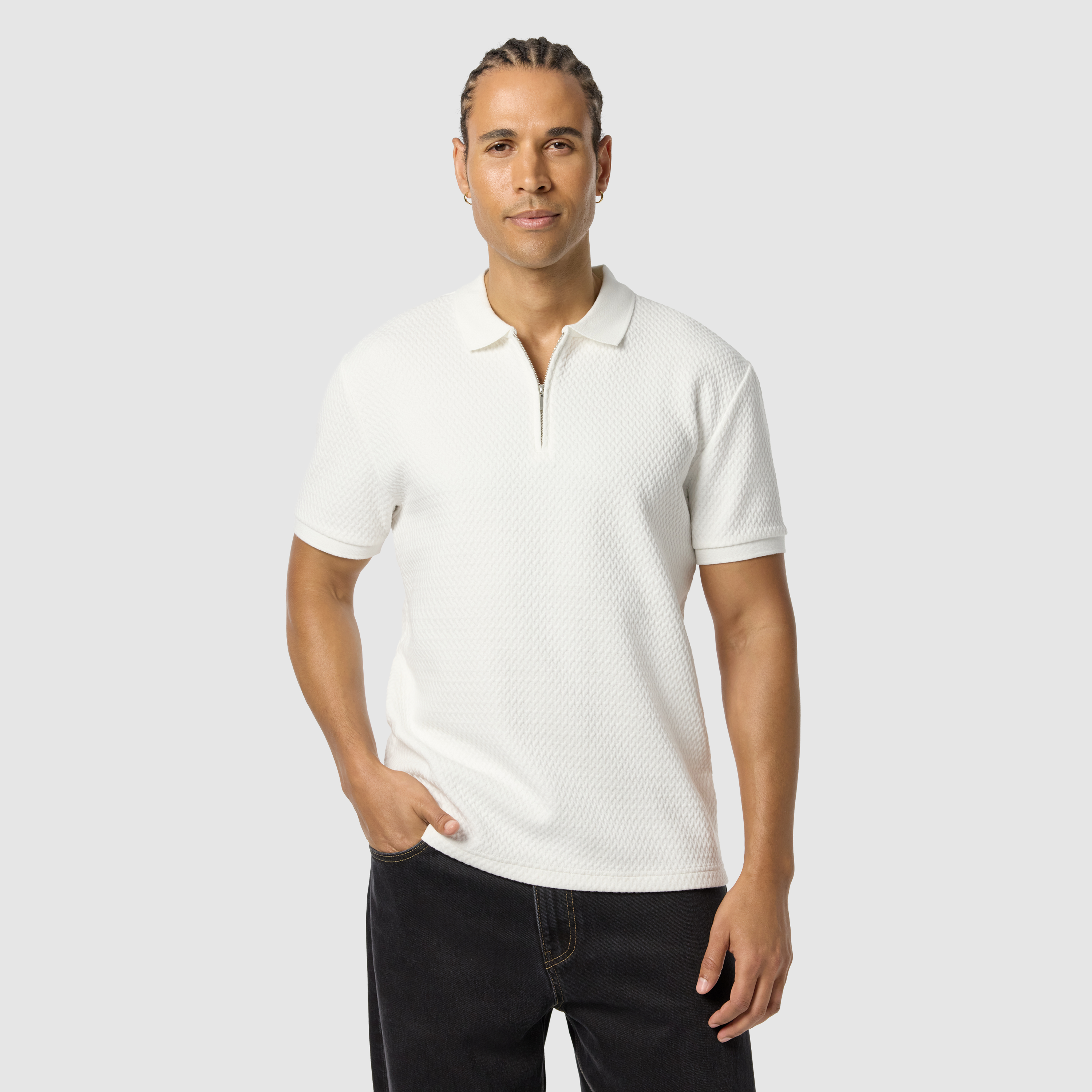 Manny Quarter Zip Smart Polo