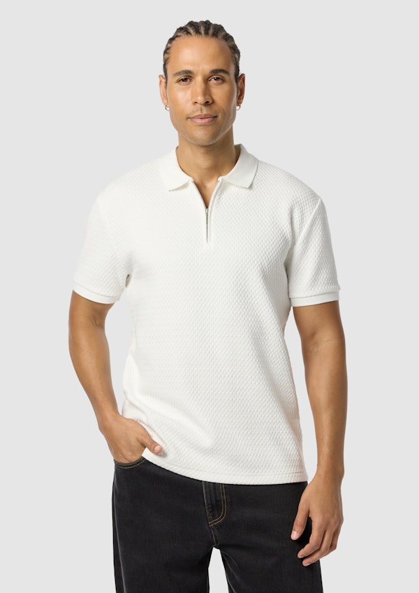 Manny Quarter Zip Smart Polo