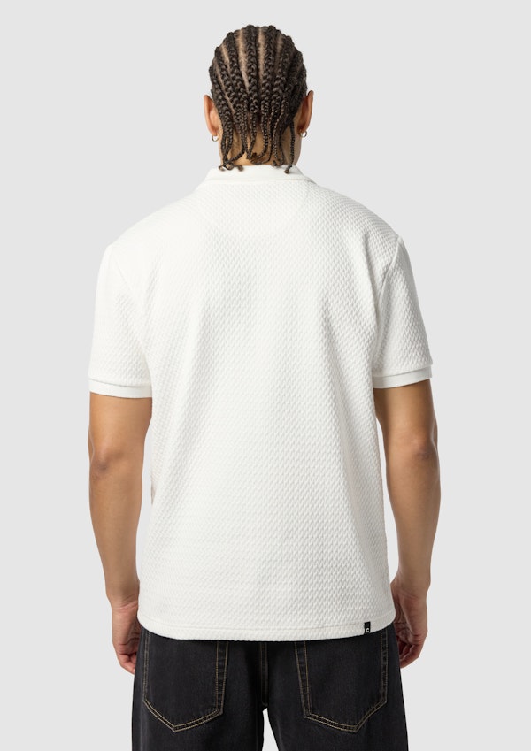 White Manny Quarter Zip Smart Polo