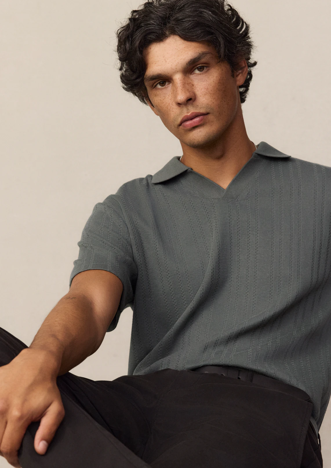 Green Basil Classic Smart Knit Polo