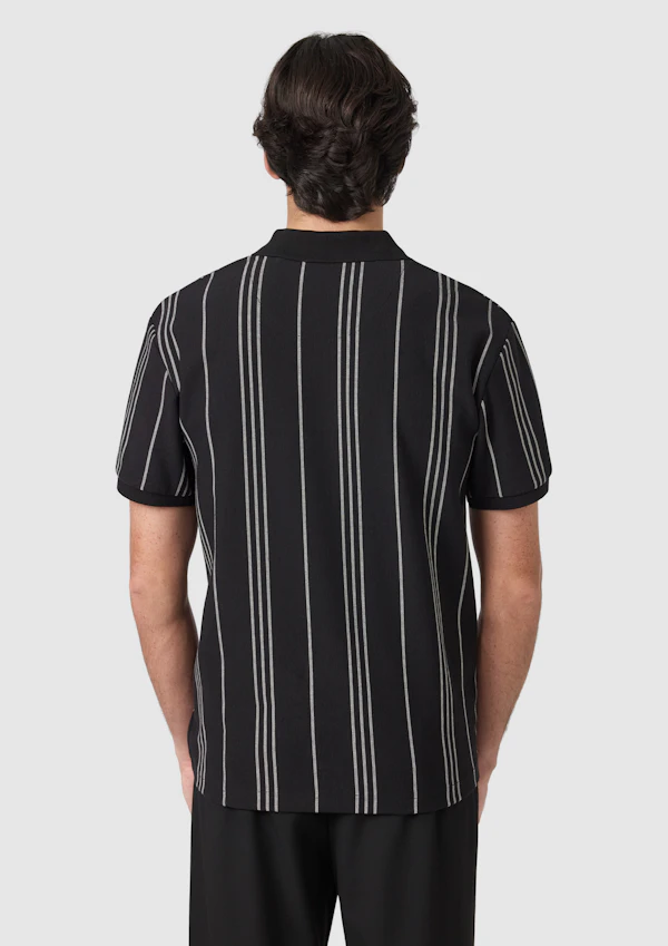 Black Branson Classic Quarter Zip Smart Polo