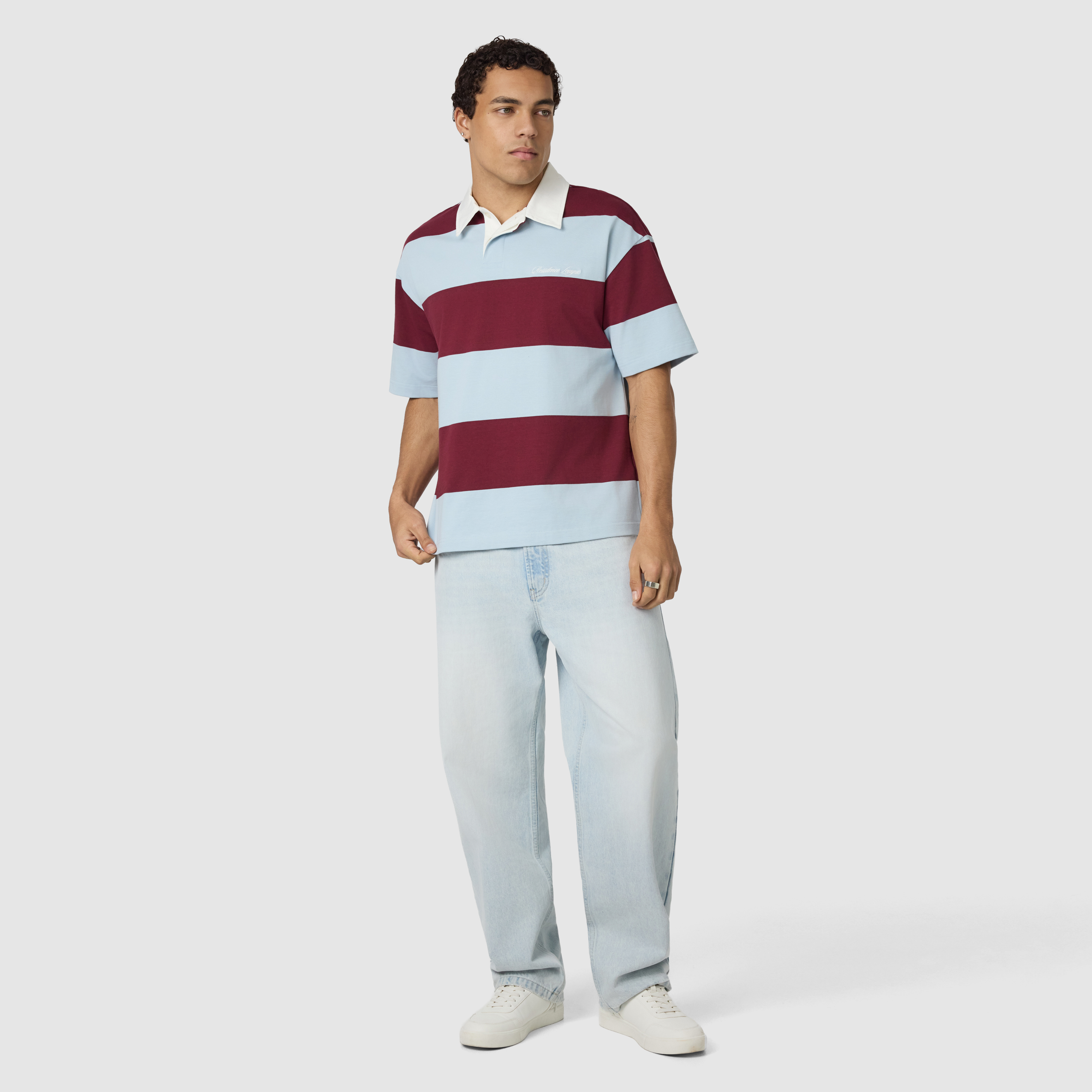 Wine Finn Boxy Rugby Polo