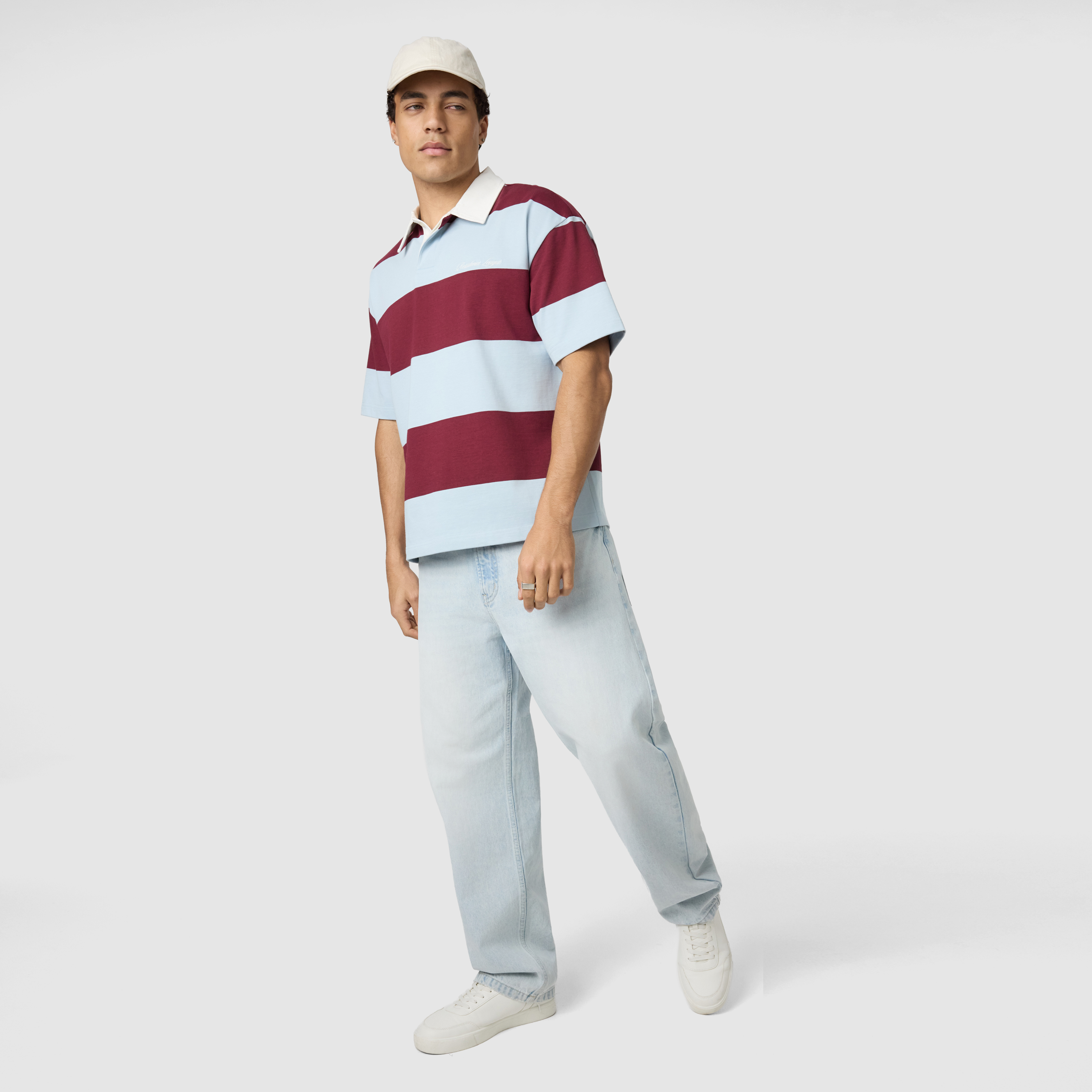 Wine Finn Boxy Rugby Polo